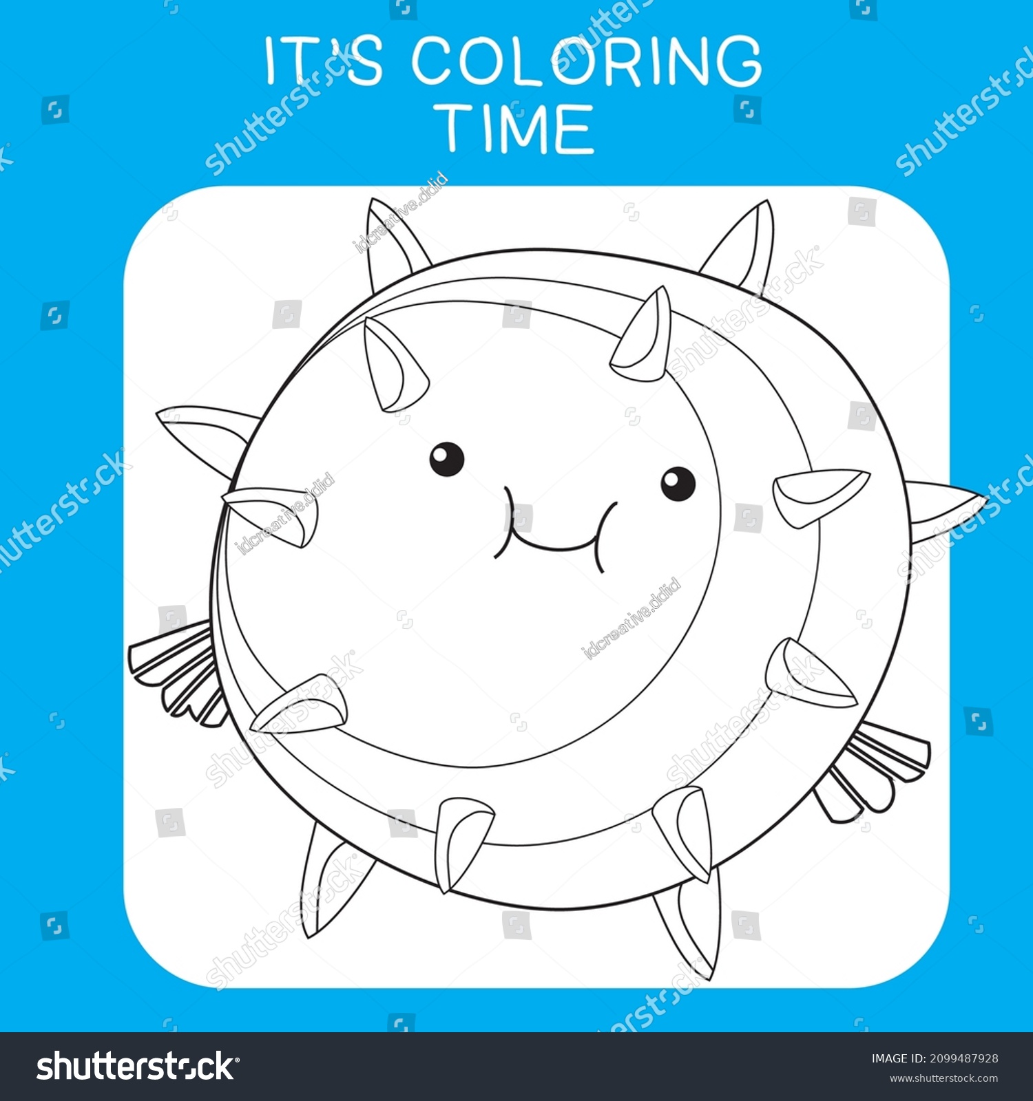 coloring sea animals worksheet page educational stock vector royalty free 2099487928 shutterstock
