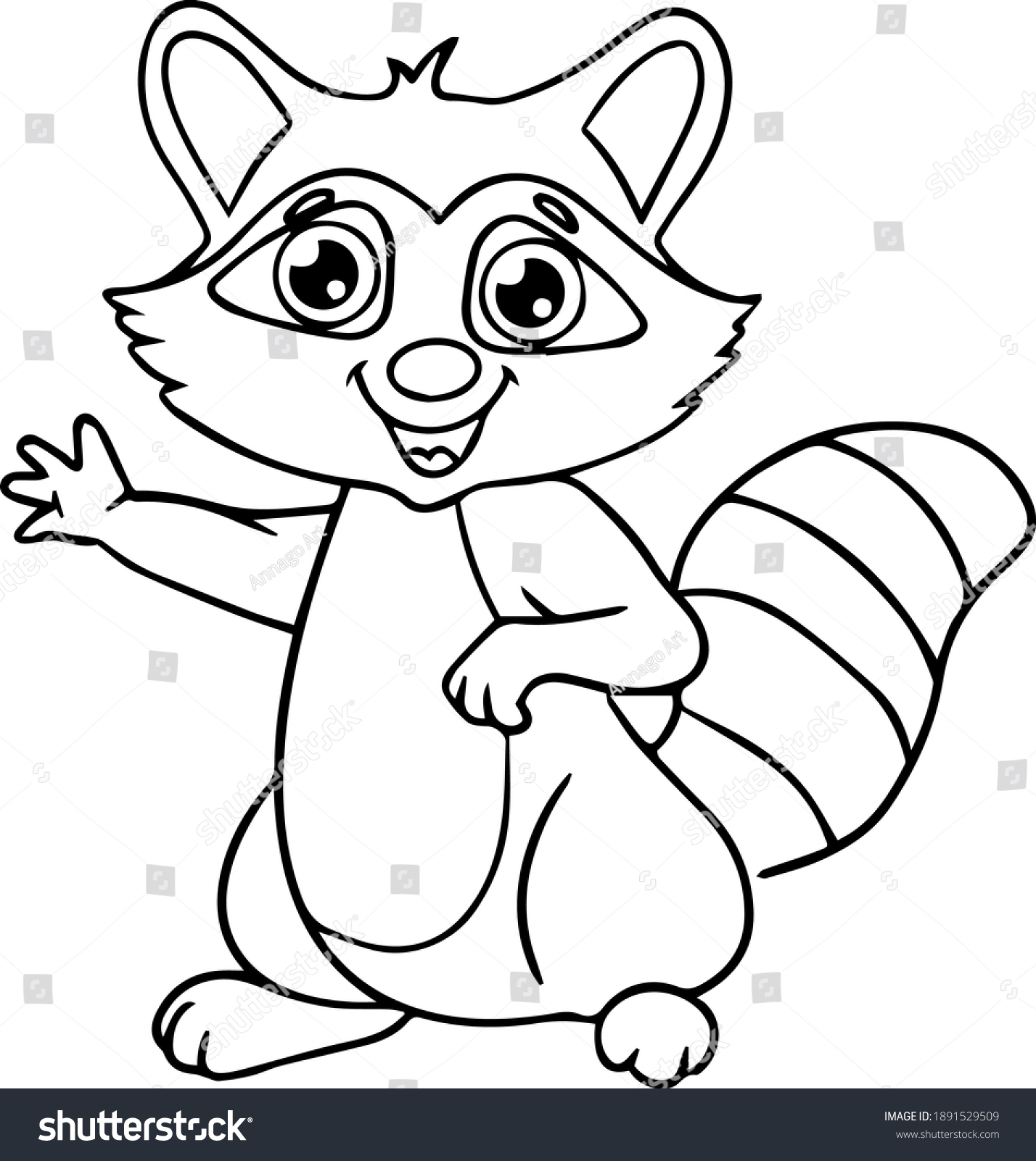 882 Outline racoon Images, Stock Photos & Vectors | Shutterstock