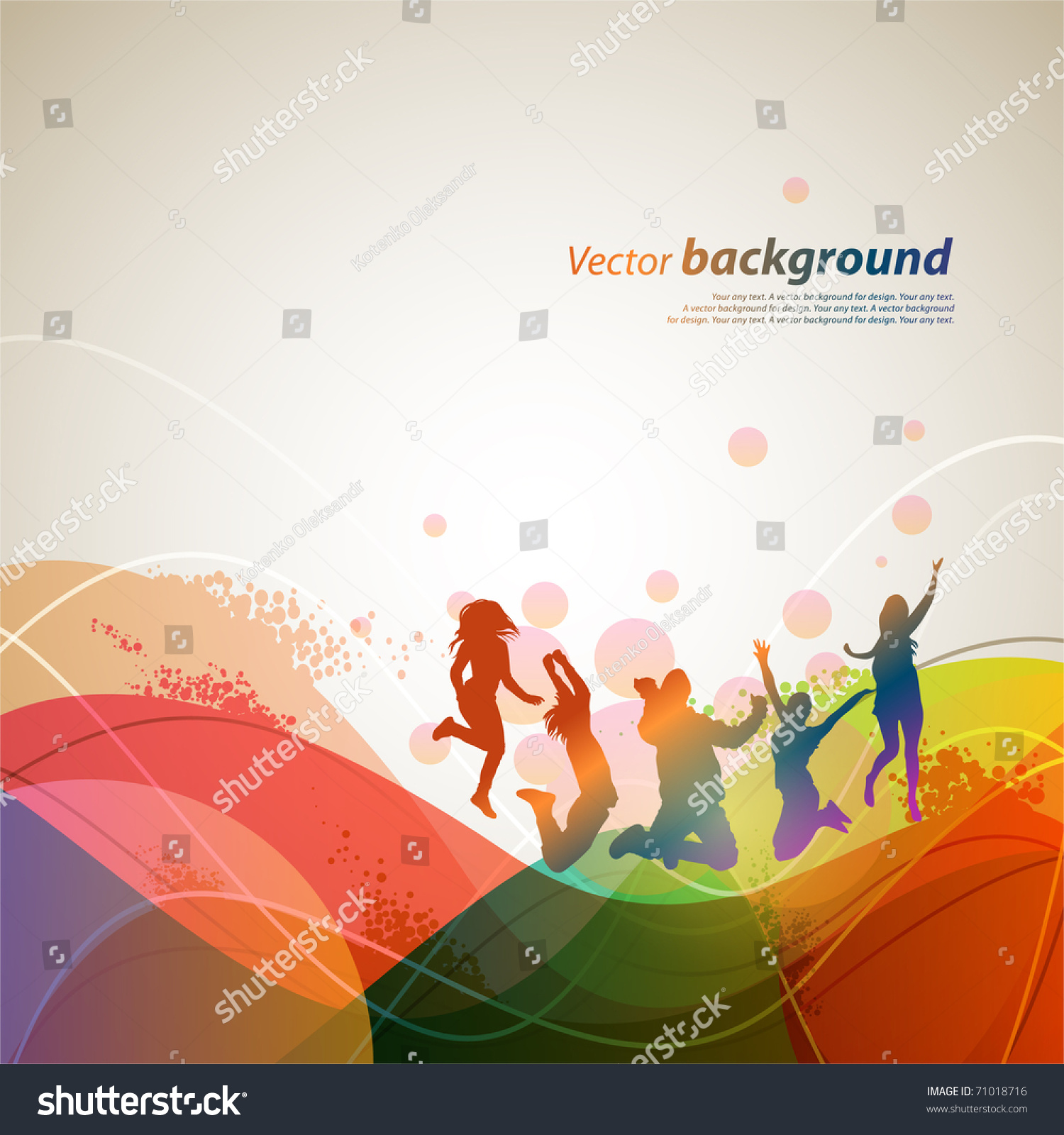 Colour Abstract Background Design Vector Illustration Stock Vector