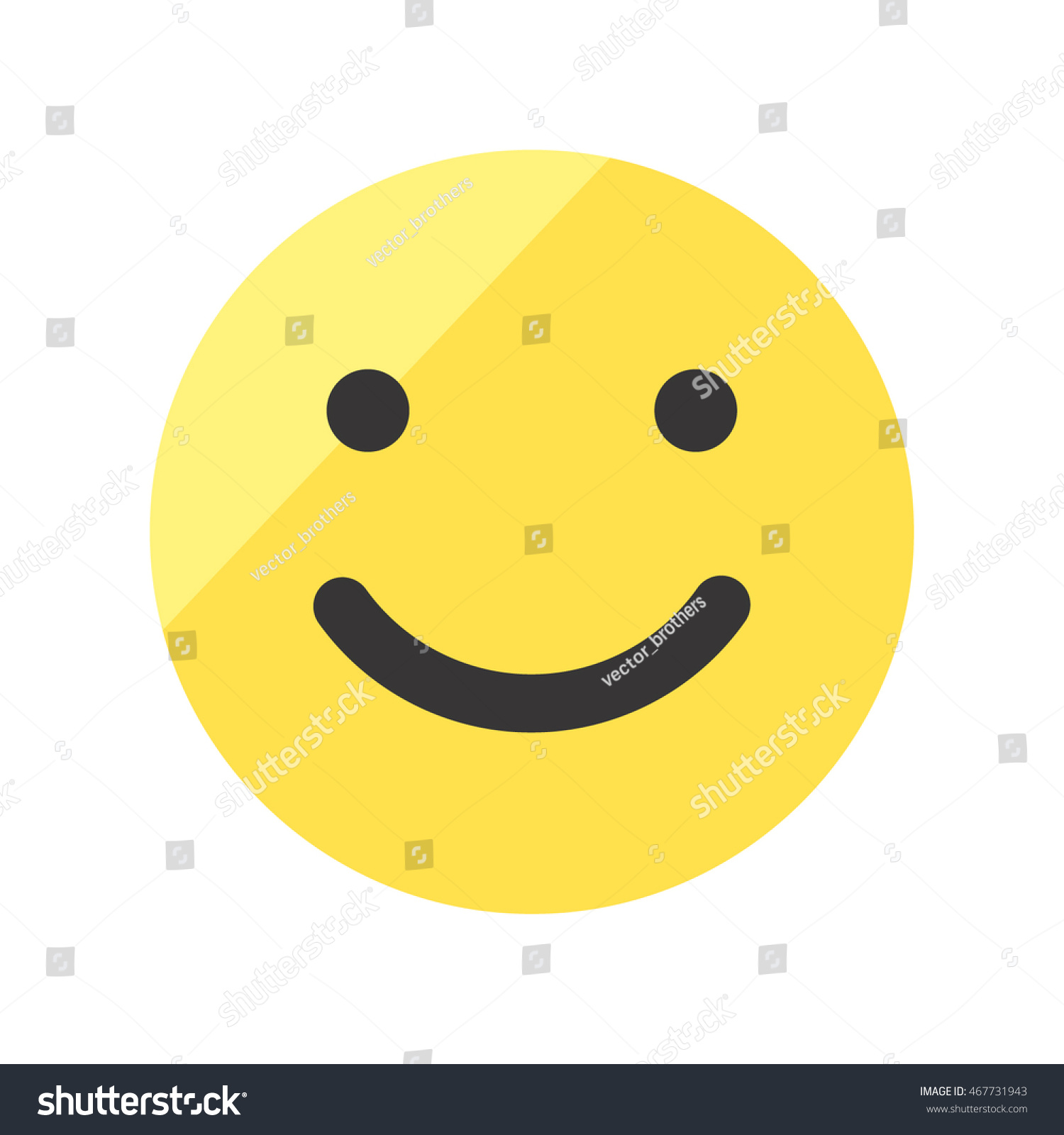 Coloured Smile Face Vector Icon. Emoji Smile. - 467731943 : Shutterstock