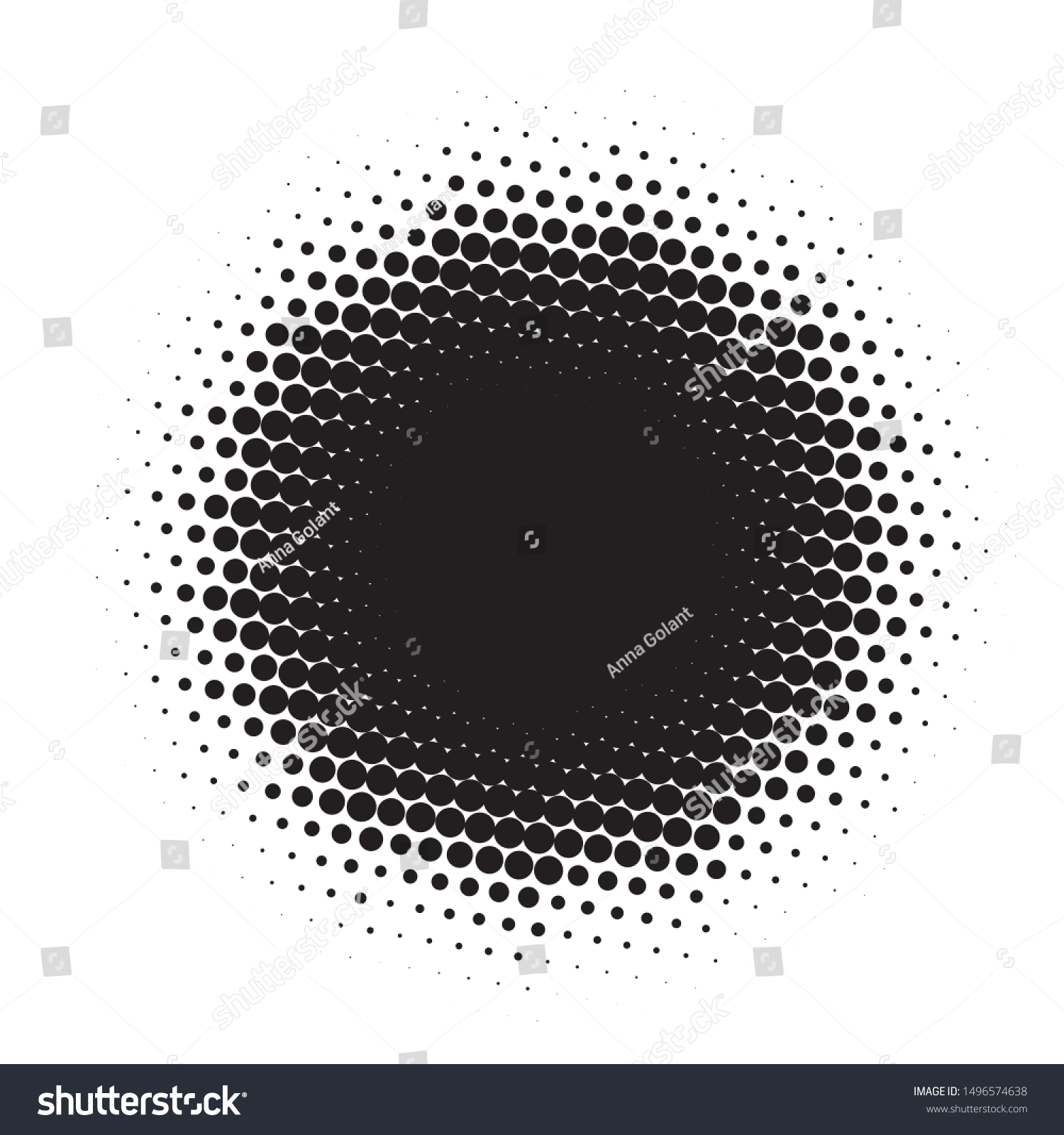 Comic Background Pattern Circles Halftone Dotted Stock Vector Royalty Free