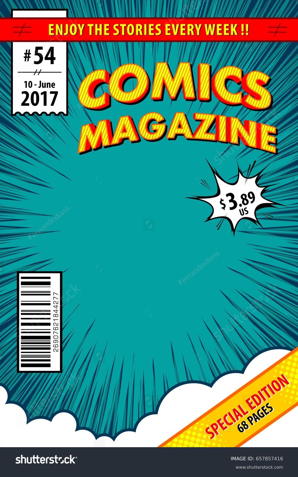 Comic Book Cover Vector Illustration Stock Vector (royalty Free 