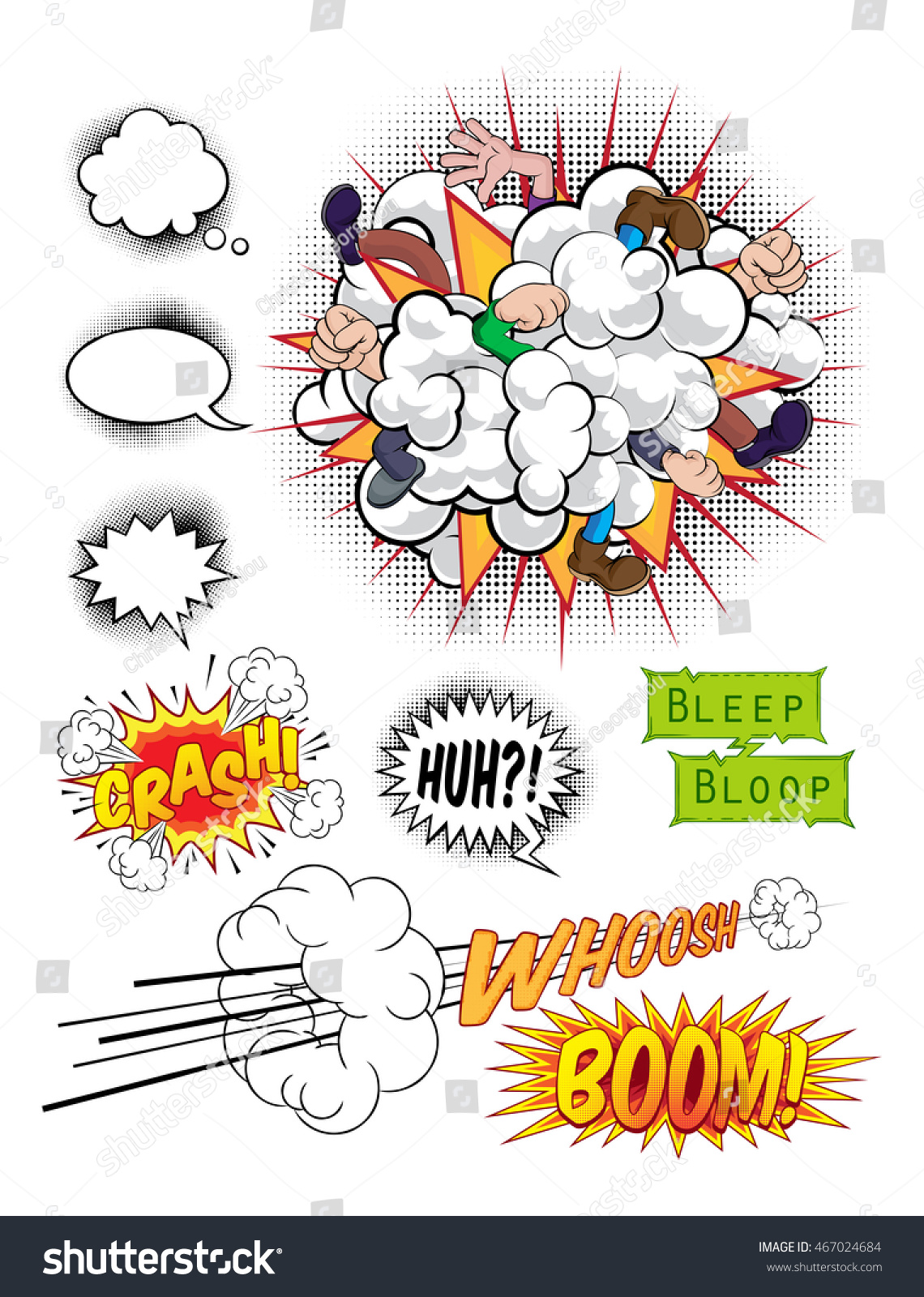 Comic Book Pop Art Graphic Design Stock Vector (Royalty Free) 467024684