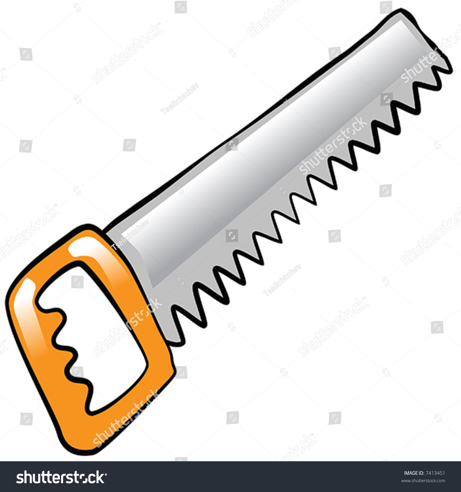 Comic Hedge Saw Vector Image - 7413451 : Shutterstock