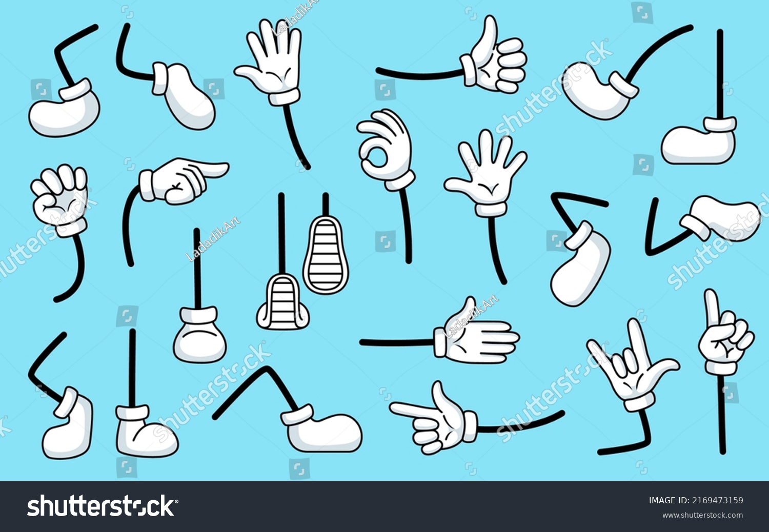 Comic Legs Arms Hand Cartoon Characters Stock Vector Royalty Free 2169473159 Shutterstock 