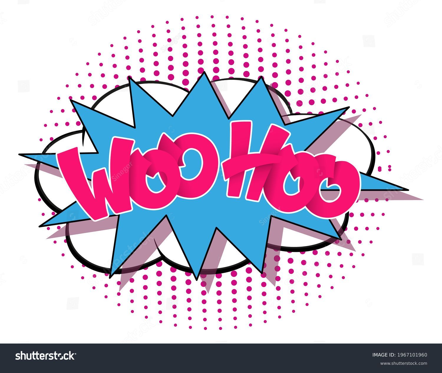 Comic Lettering Woo Hoo Vector Bright Stock Vector (Royalty Free ...