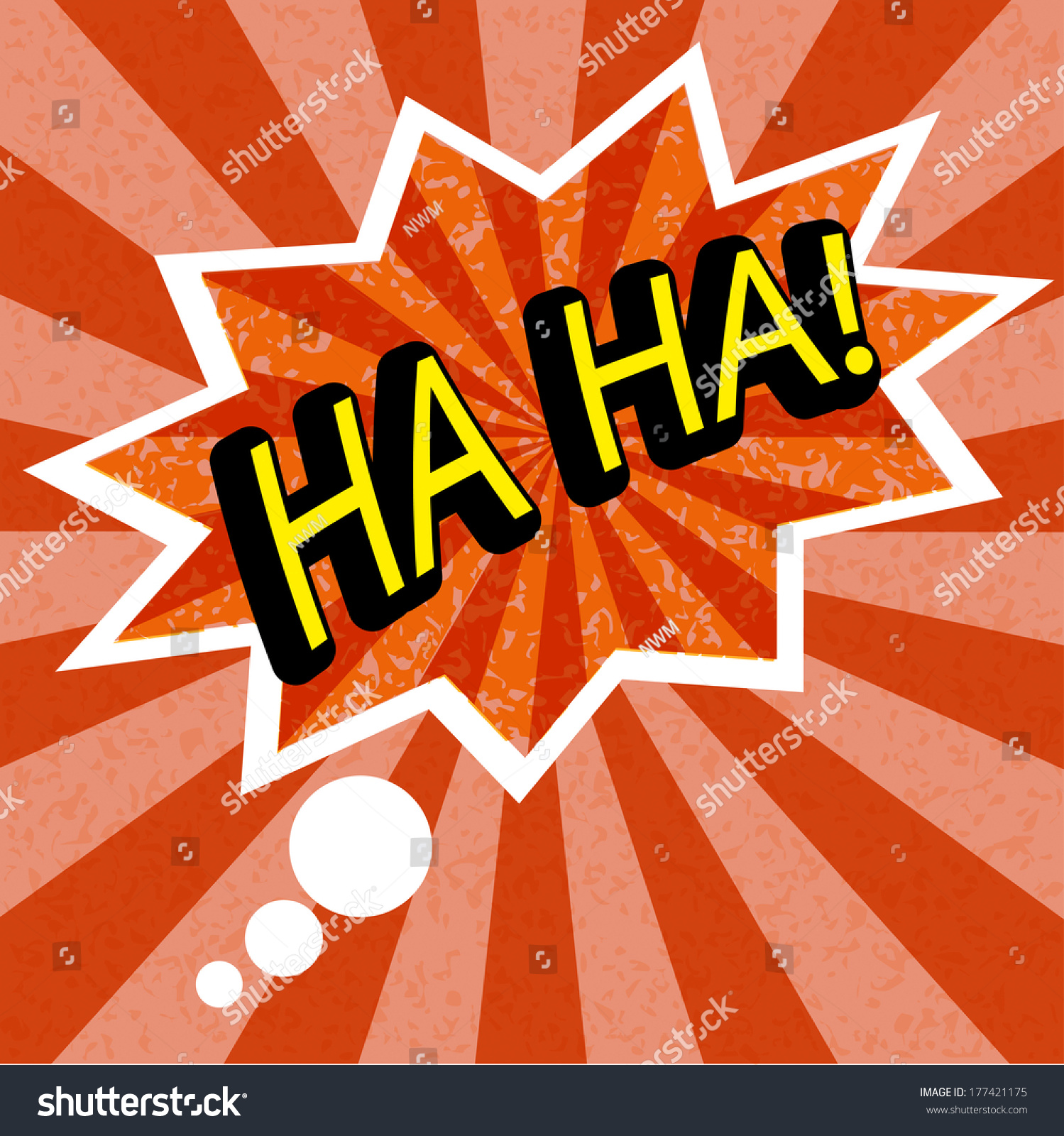 Comic Speech Bubble, Haha, Vector Illustration - 177421175 : Shutterstock