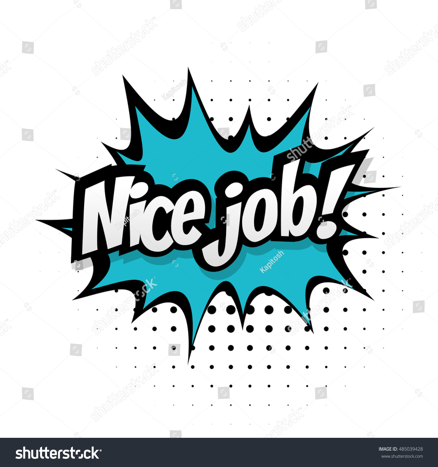 Comic Text Nice Job Sound Effects Stock Vector Royalty Free