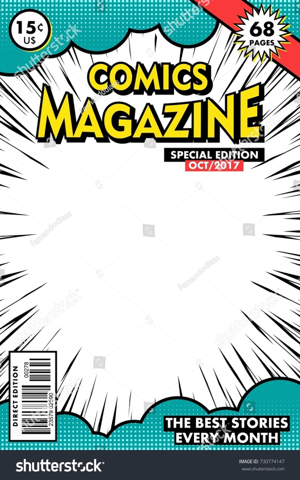 Comics Magazine Vector Art Stock Vector (Royalty Free) 730774147