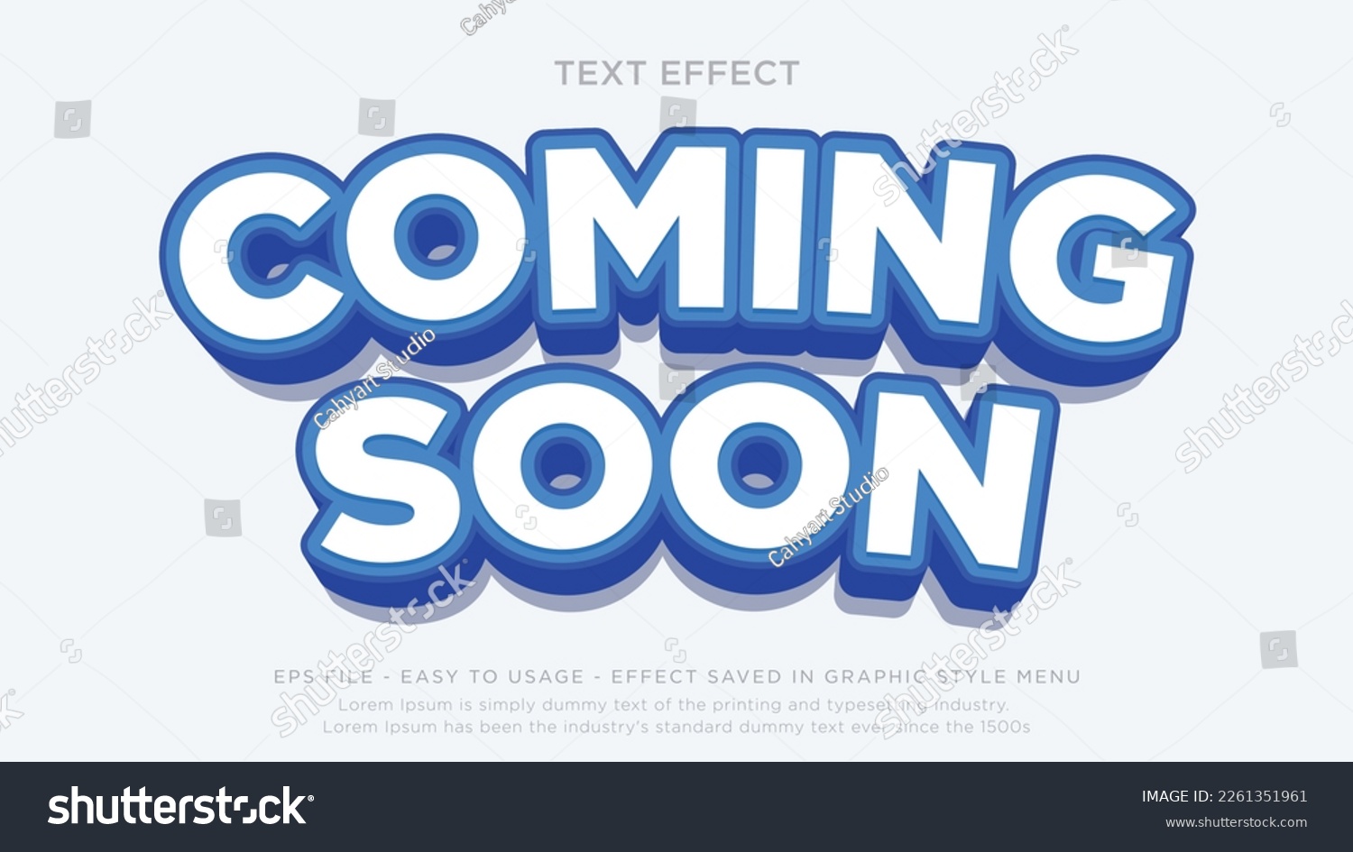 SVG of Coming soon 3d bold editable text effect	 svg