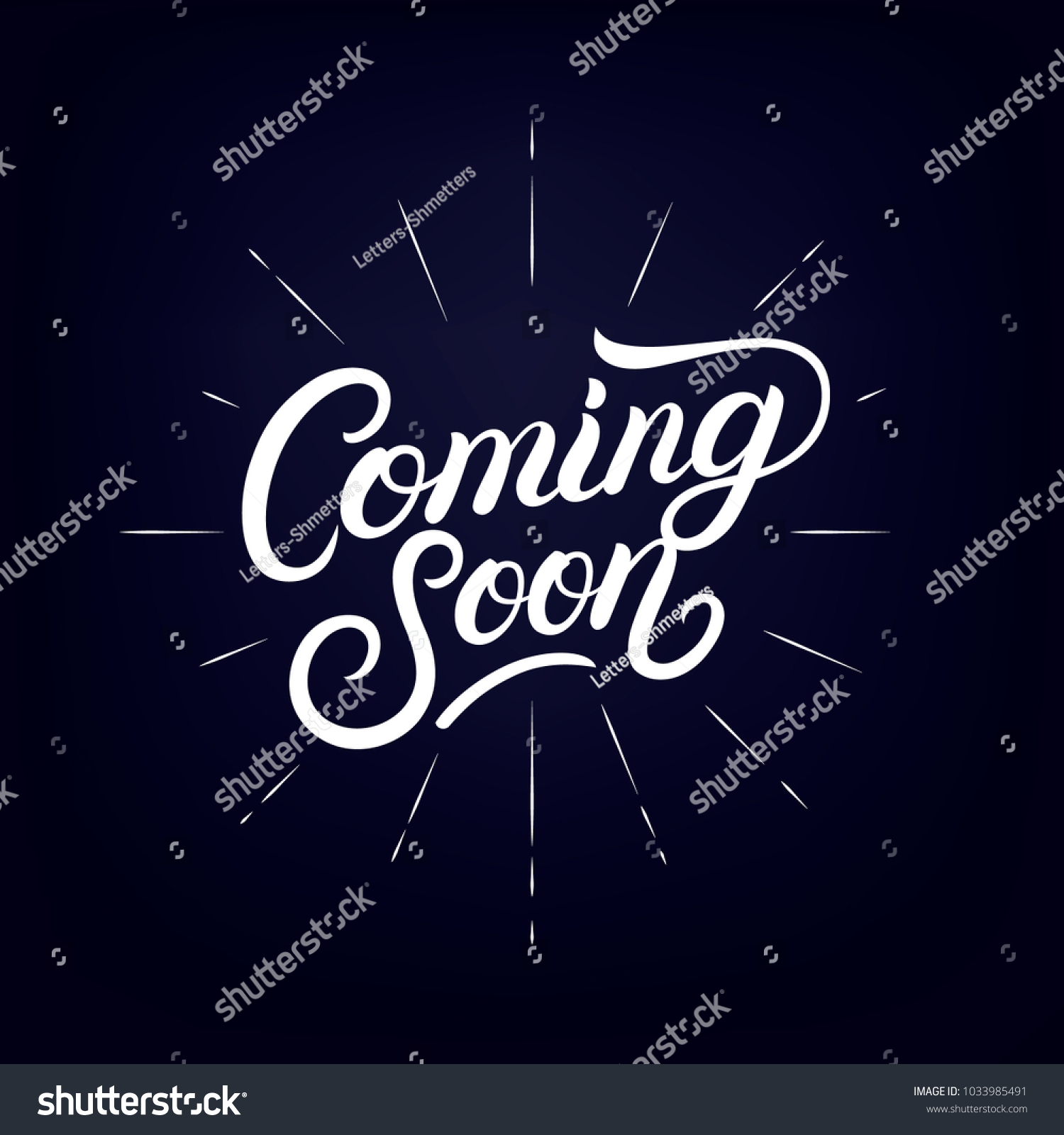 SVG of Coming soon hand written lettering poster. Design concept with with festive firework or confetti explosion. Promotion banner. Vector illustration. svg
