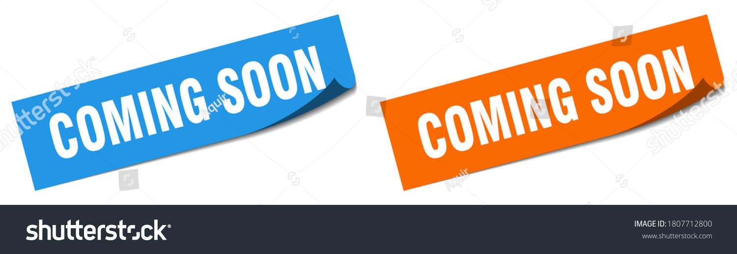 SVG of coming soon paper peeler sign set. coming soon sticker svg