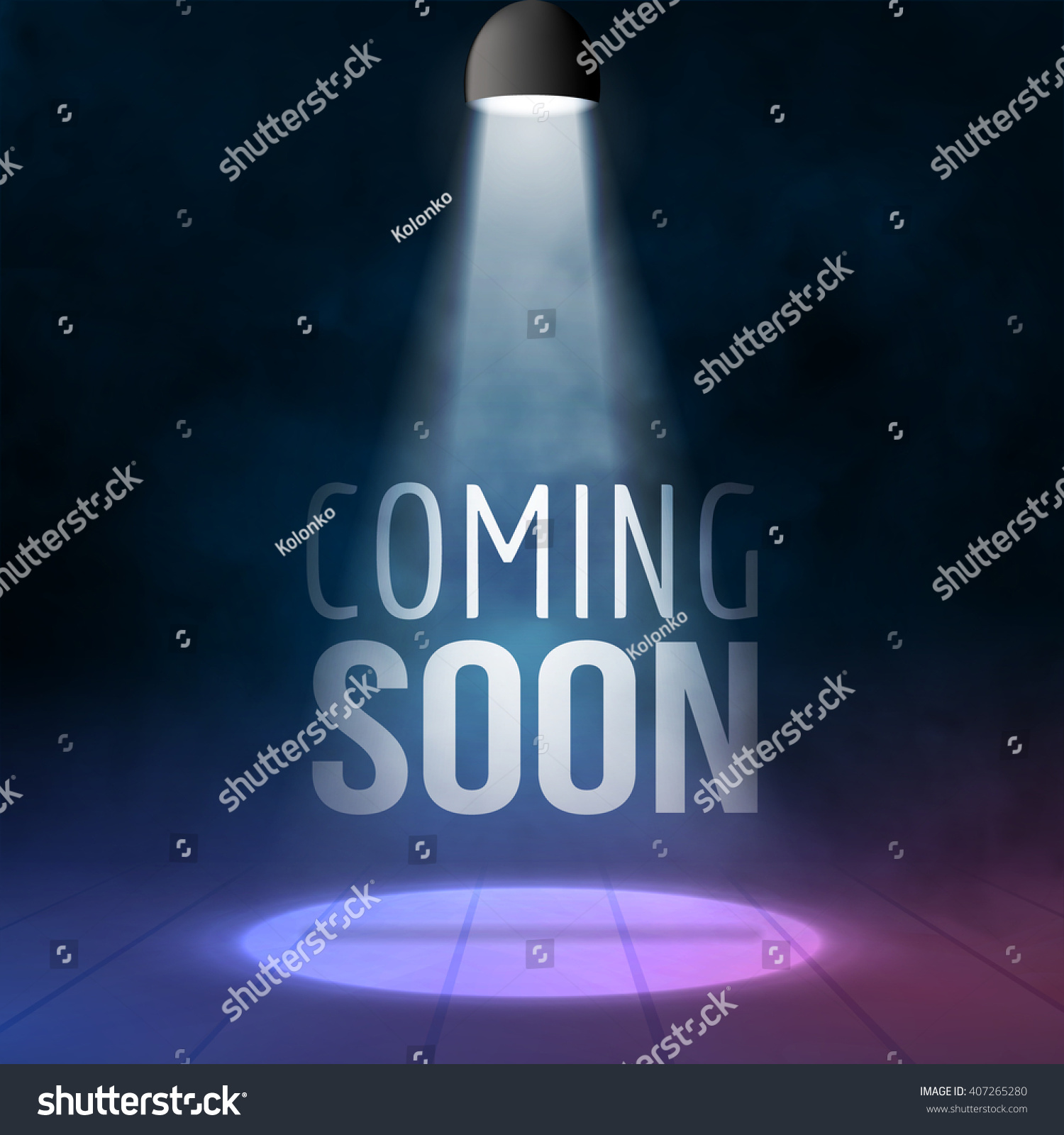 SVG of Coming soon stage illuminated with light spotlight. Stage realistic film poster vector illustration. Sale market commerce blank concept. svg