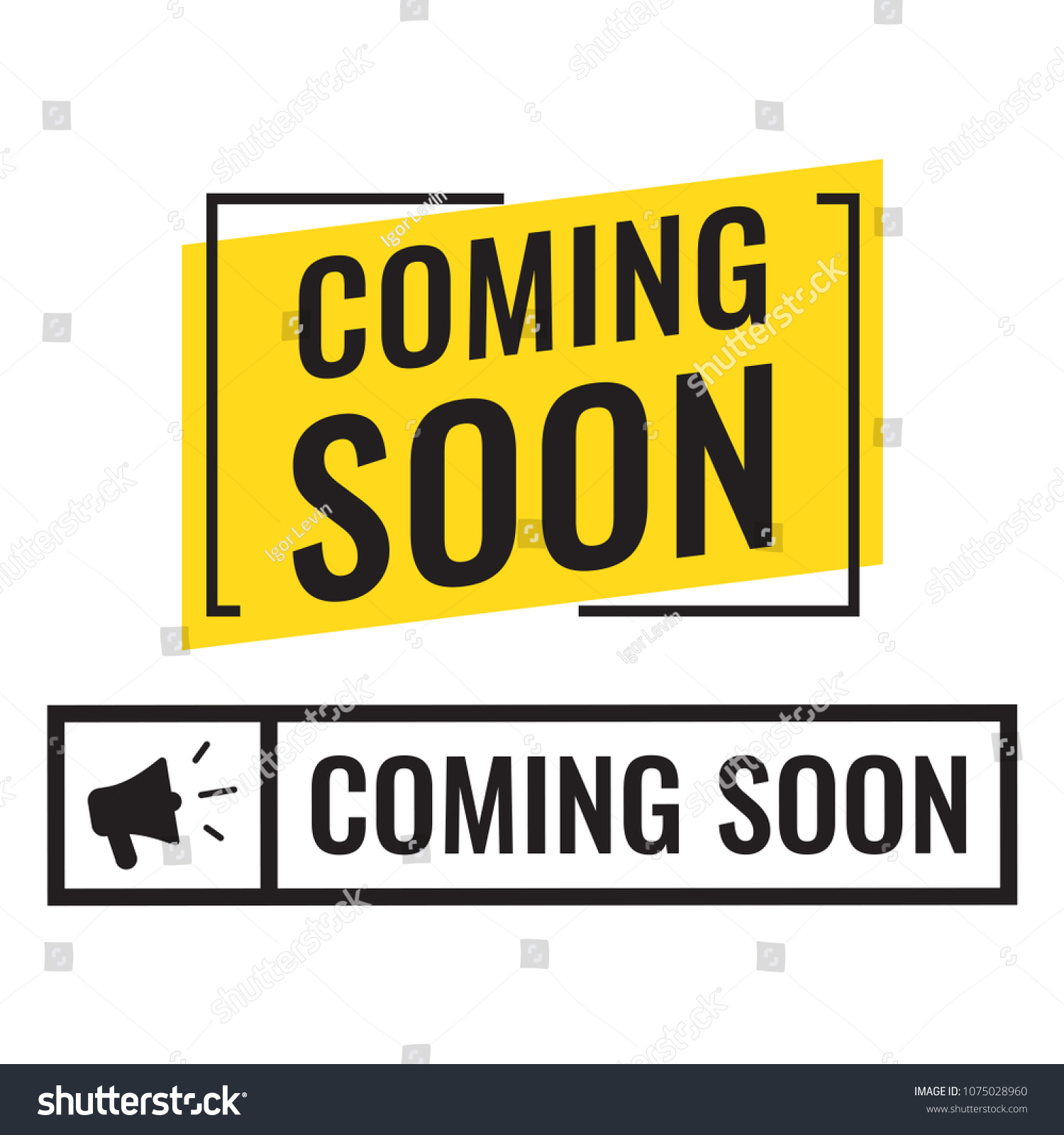 SVG of Coming soon. Vector illustrations on white background. svg