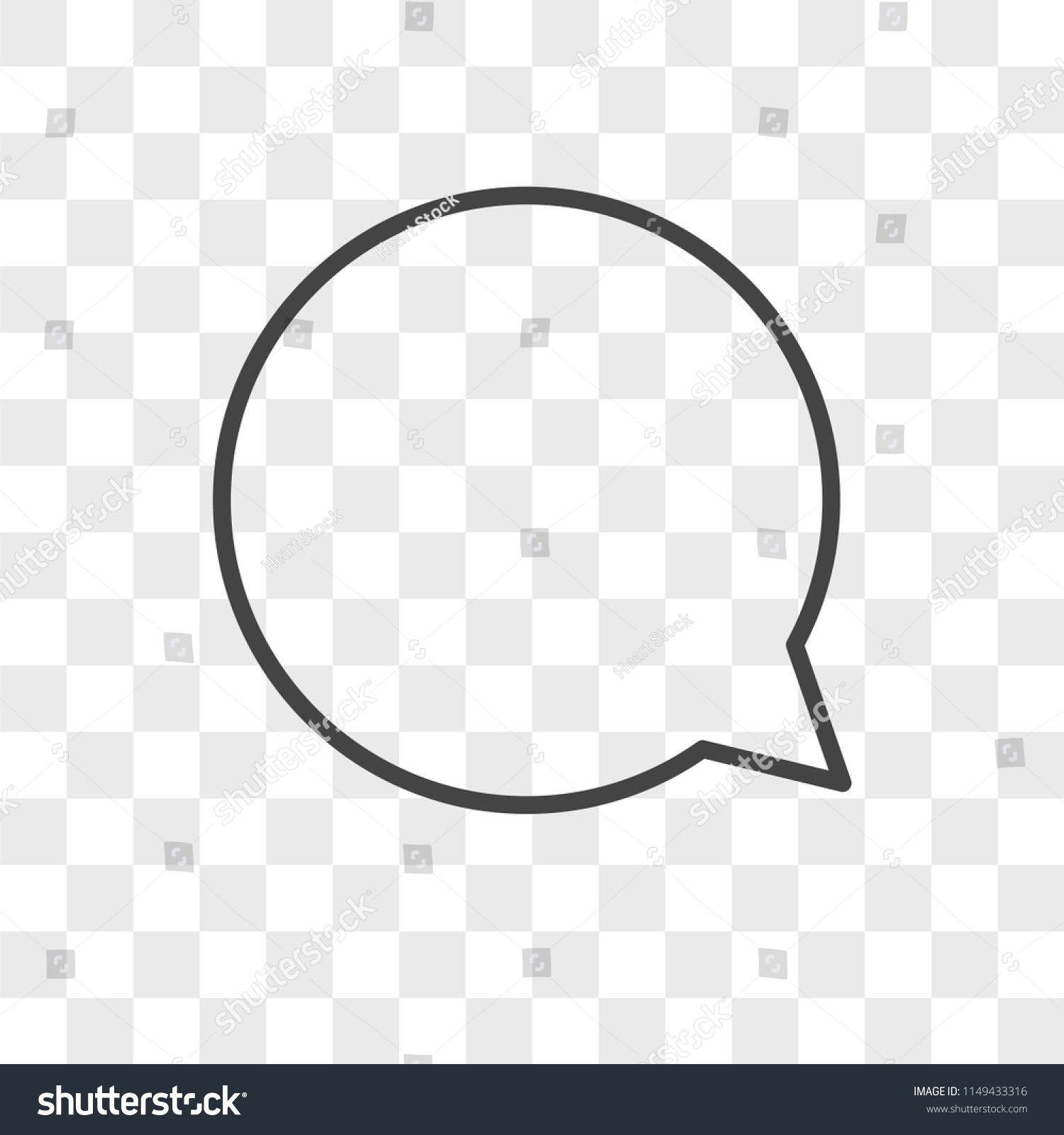 Comment Vector Icon On Transparent Background Stock Vector Royalty Free