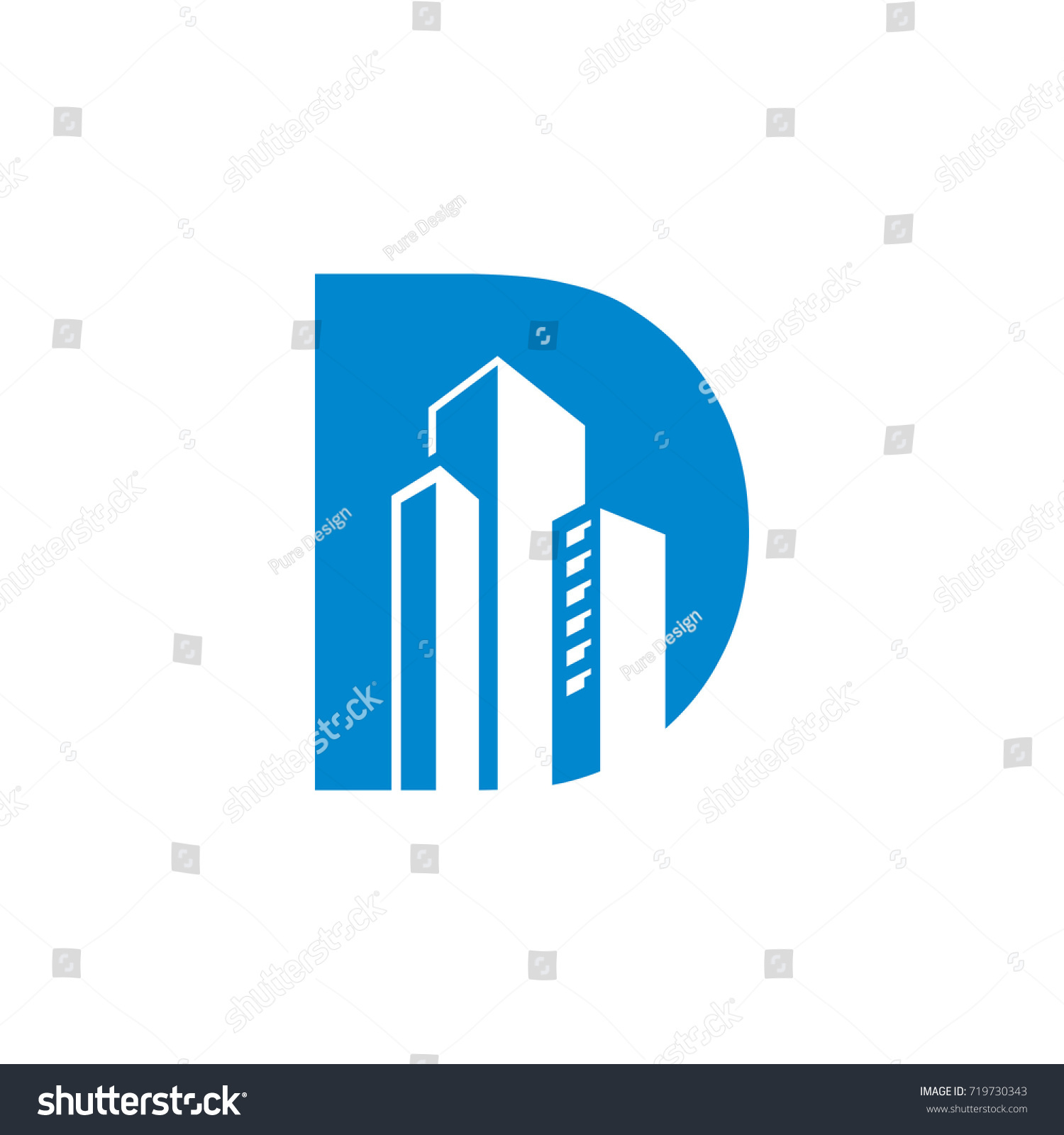 Commercial Building Logo Stock Vector 719730343 Shutterstock