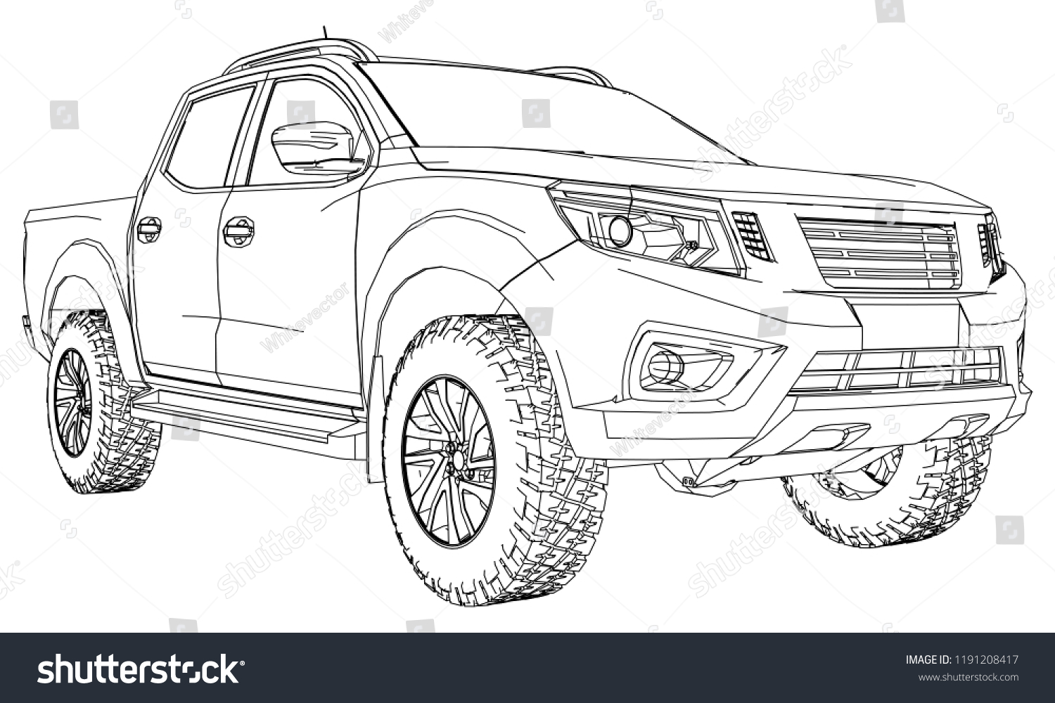 Commercial Vehicle Delivery Truck Double Cab Stock Vector (Royalty Free ...