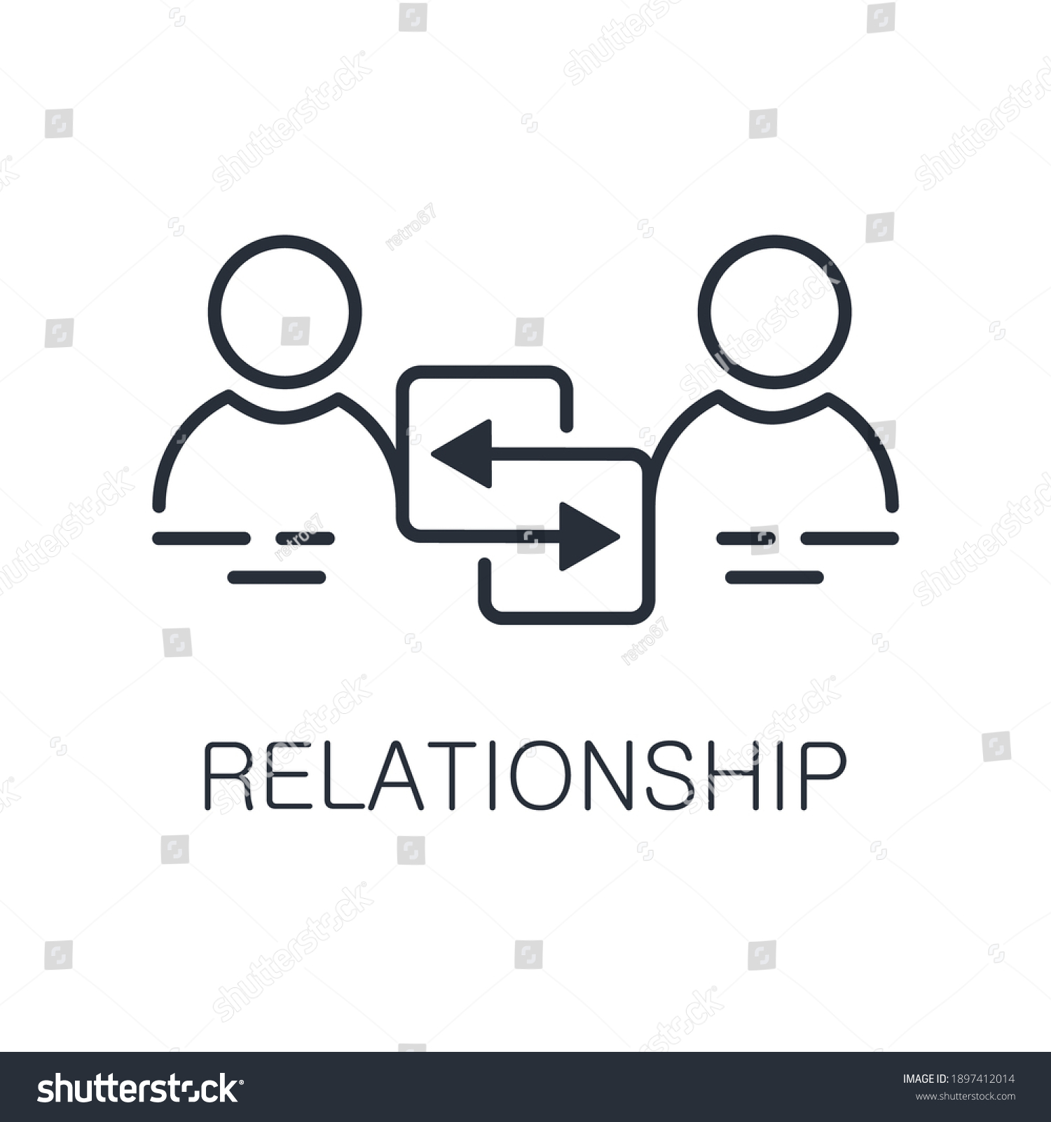 Common Interests Relationship Mutual Benefit Vector: เวกเตอร์สต็อก