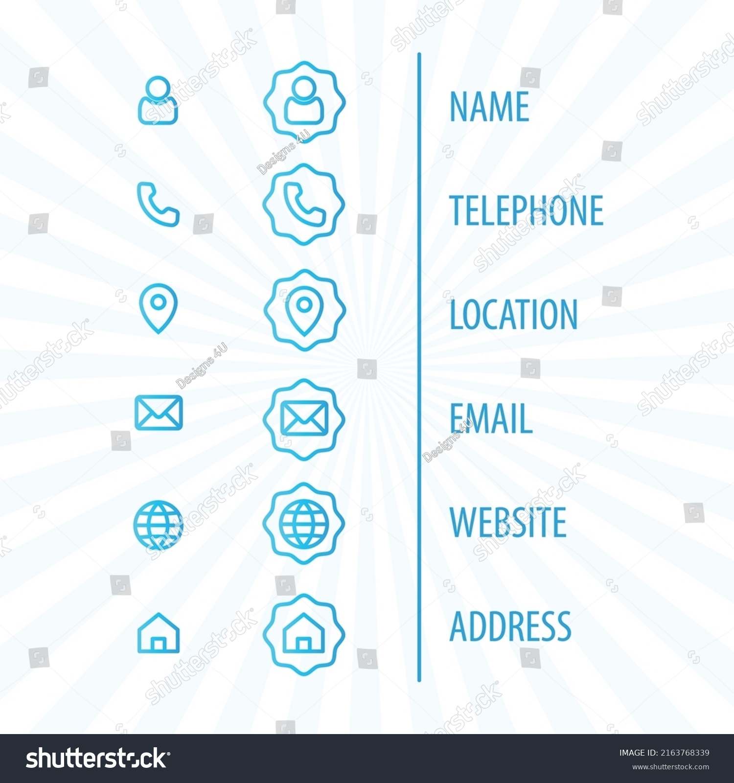 Communication Information Icon Pack Contacts Icons Stock Vector ...