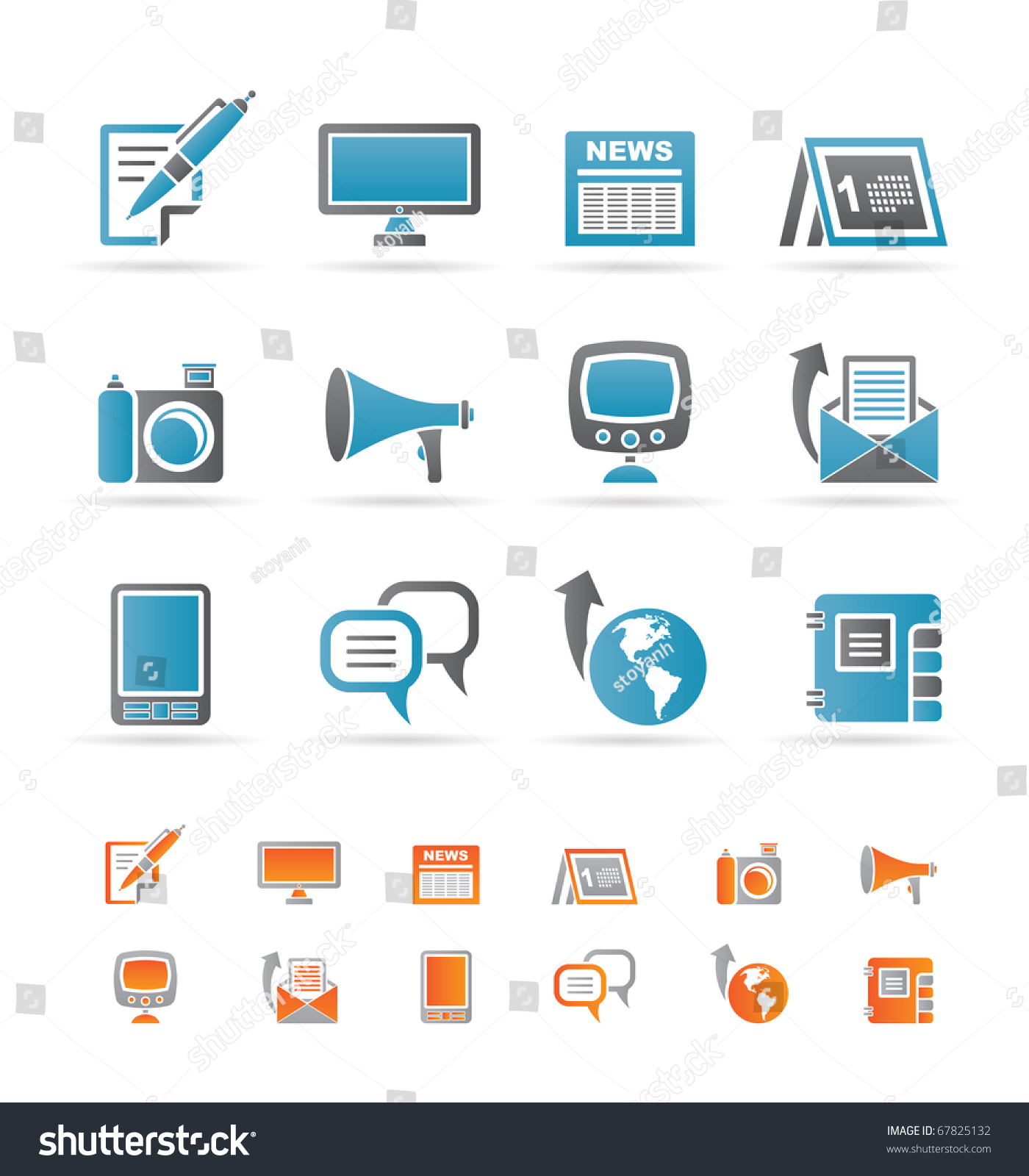 communication channels social media icons vector stock communication channels social media icons vector stock