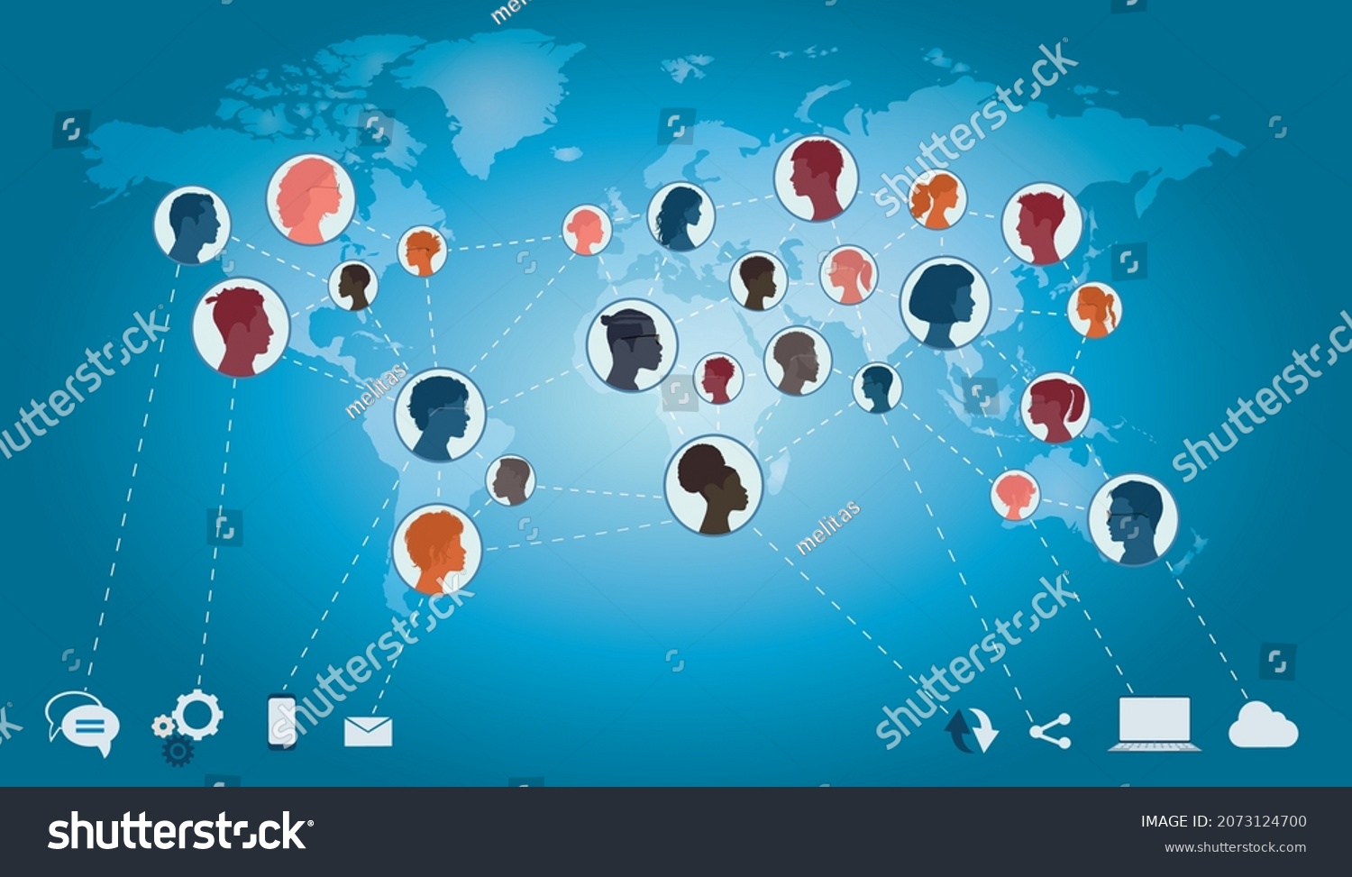 Communication Global Networking Conceptgroup Business People Stock ...