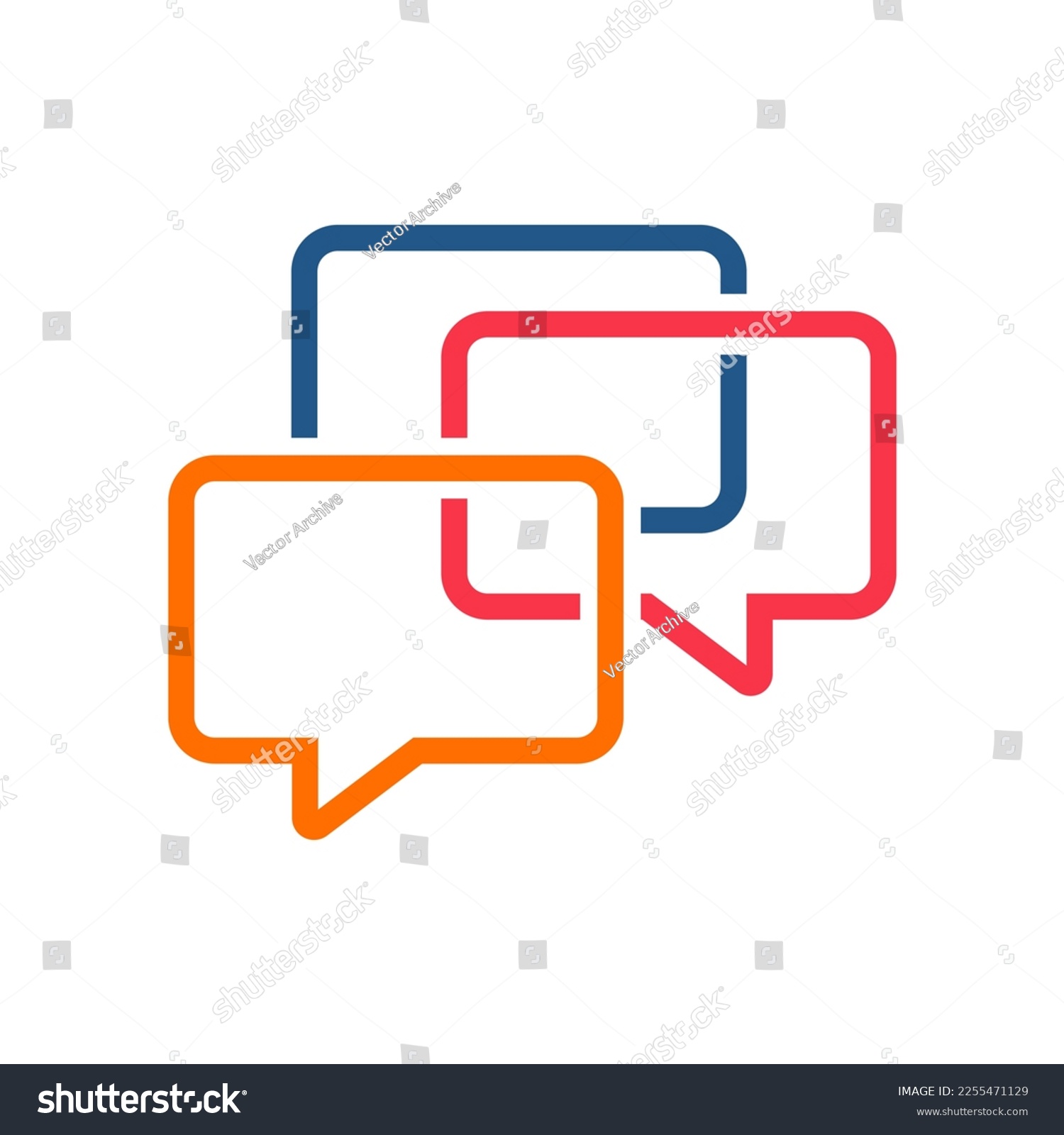 SVG of Communication Icon. Vector Speech Bubble Icon Illustration showing Communication, Conversation, Opinions svg