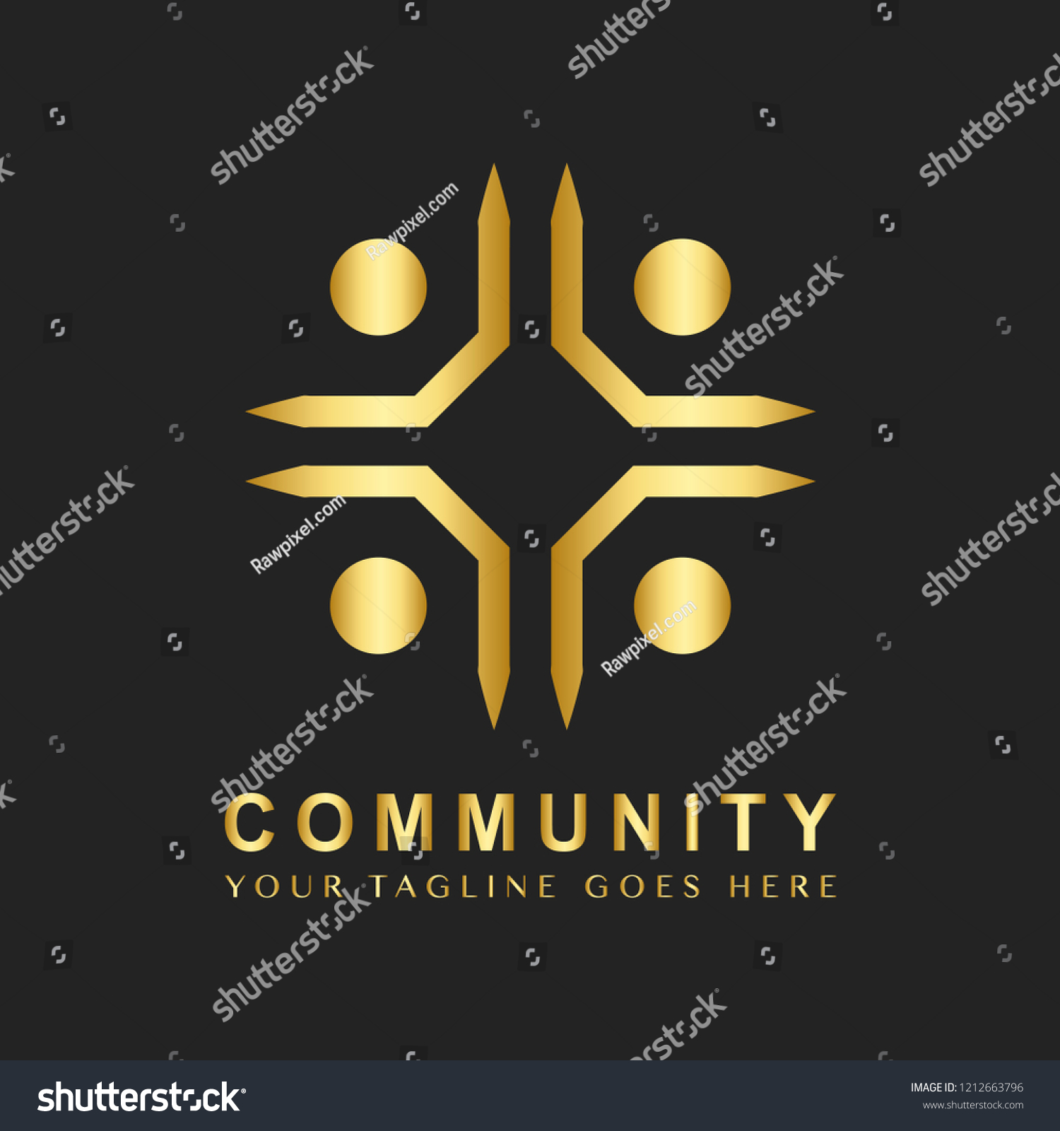 Community Branding Logo Design Sample Stock Vector (Royalty Free ...