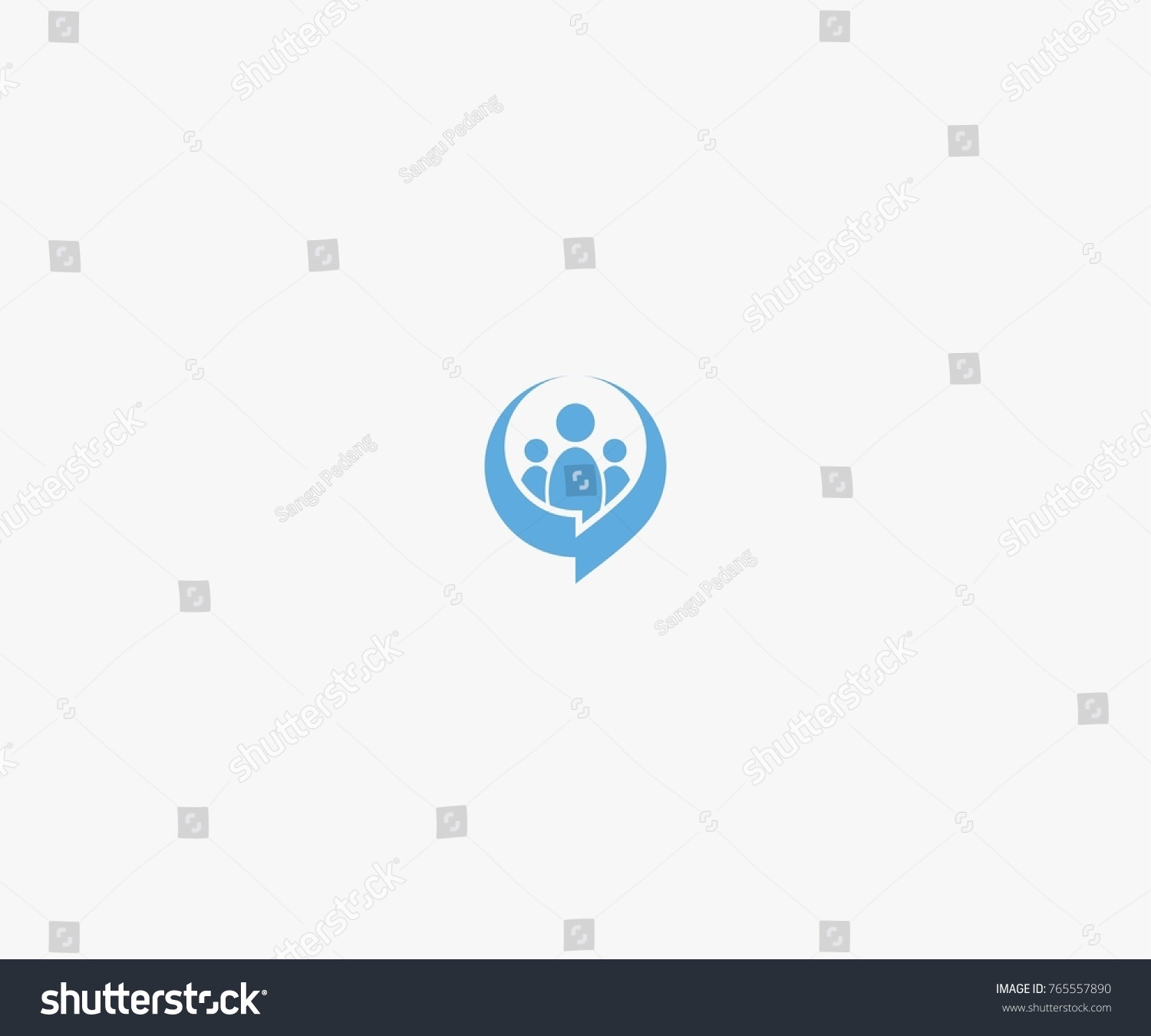 Community Communication Logo Designs Human People Stock Vector