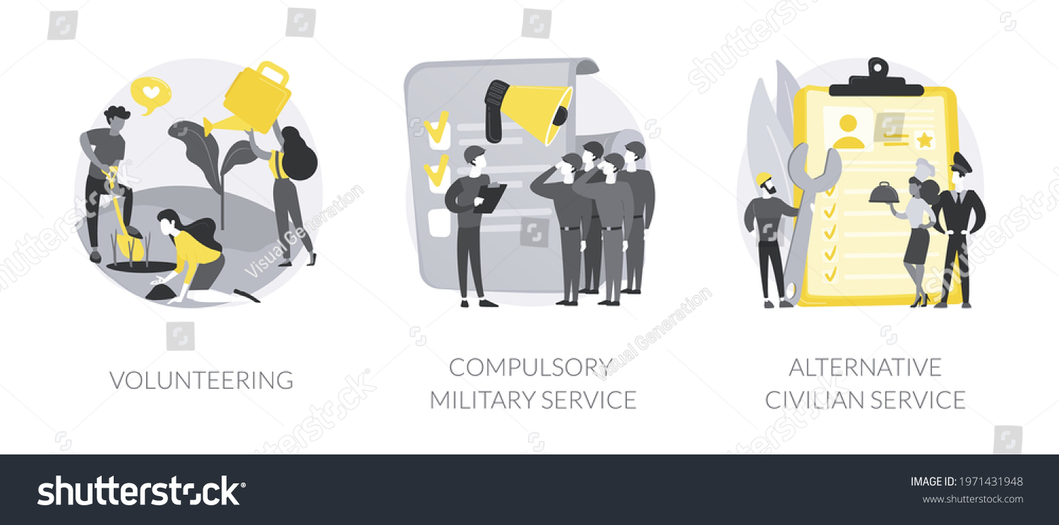 Community Service Abstract Concept Vector Illustrations Stock Vector ...