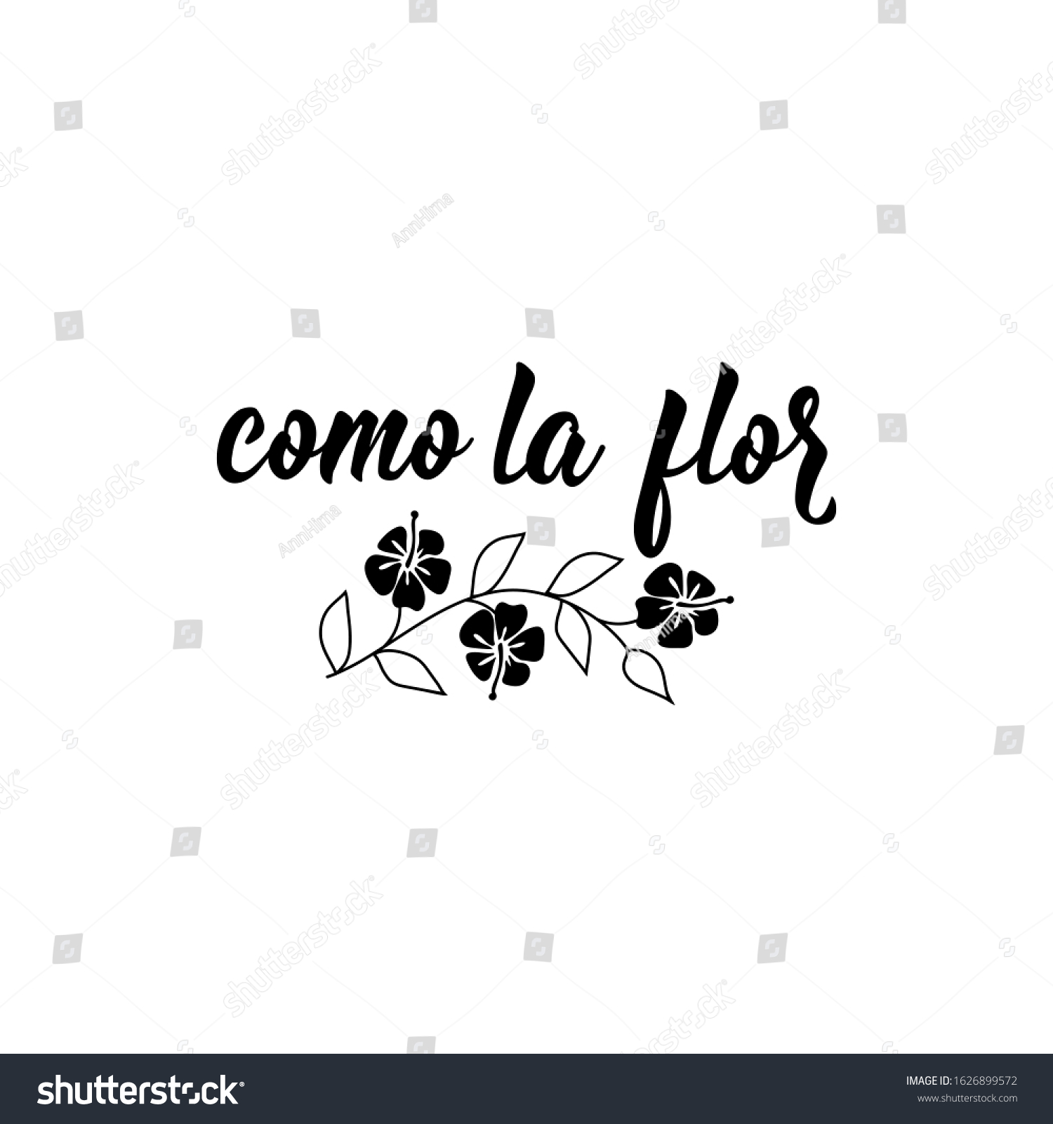 La flor in spanish