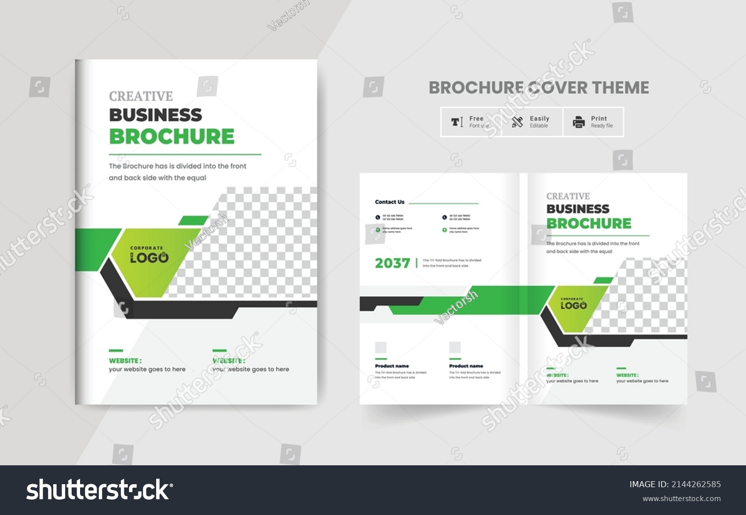 Company Business Brochure Cover Page Annual Stock Vector (Royalty Free ...