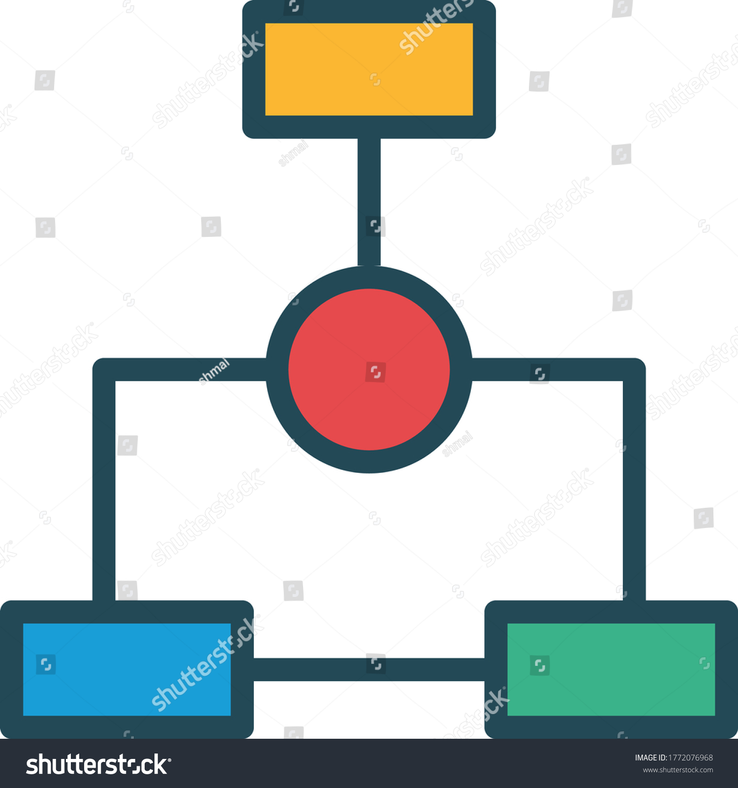 Company Hierarchy Concept Desgination Ranks Vector Stock Vector ...