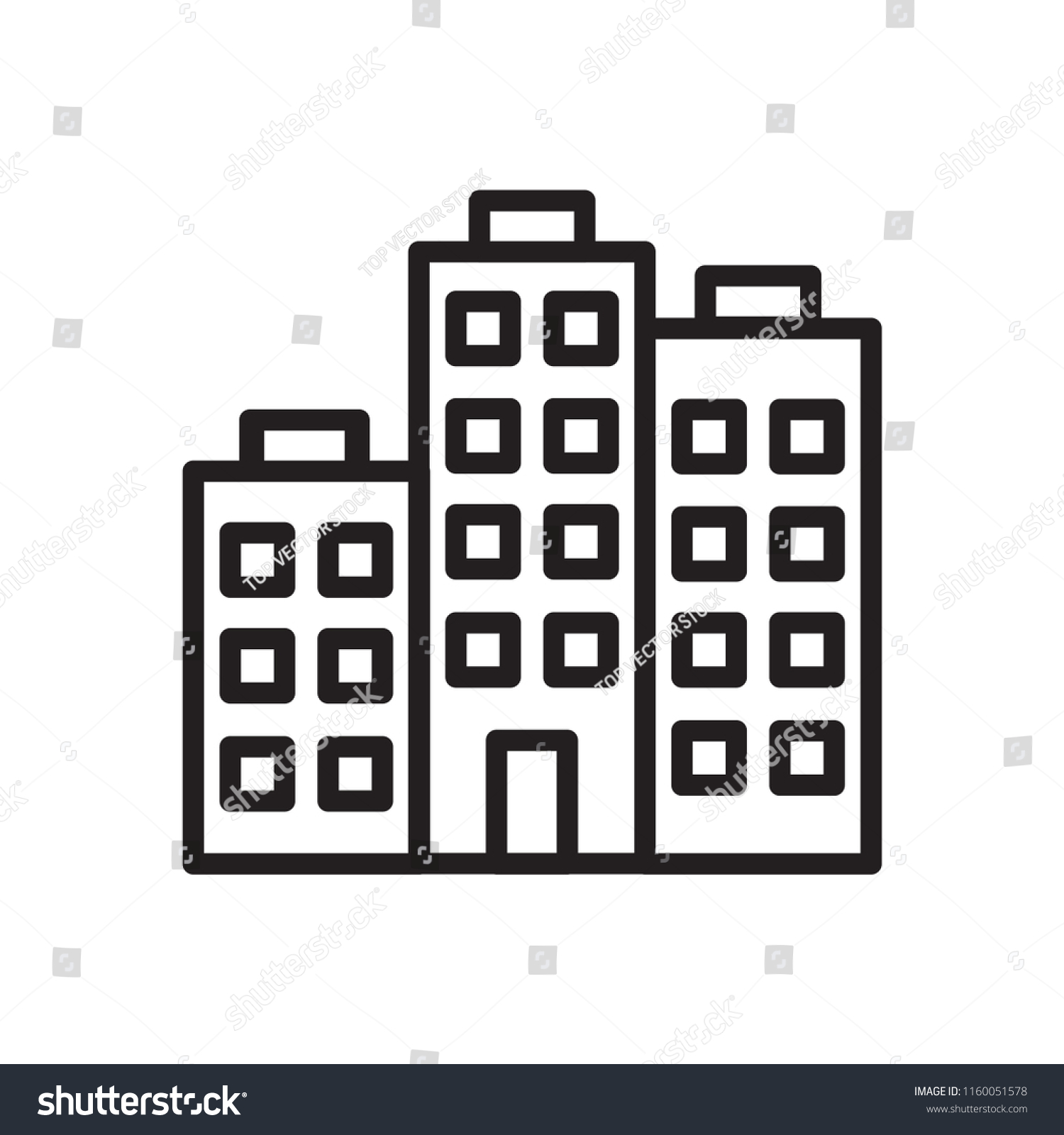 Company Icon Vector Isolated On White Stock Vector Royalty Free