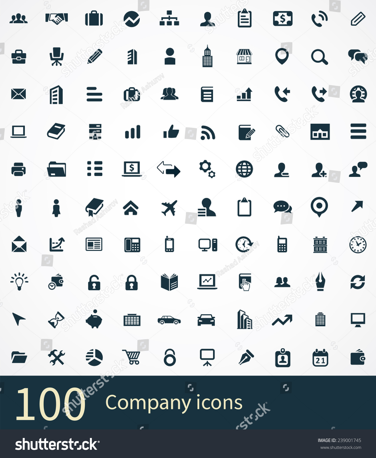 Company Icons Vector Set - 239001745 : Shutterstock