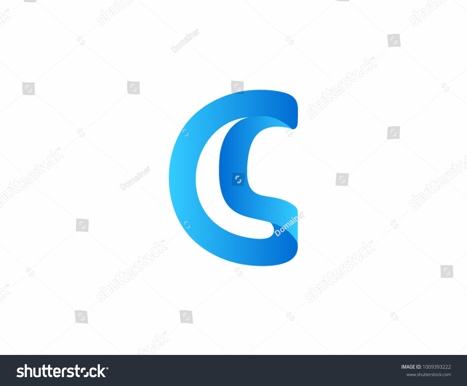 Company Logotype Letter C Cc Vector Stock Vector (Royalty Free) 1009393222