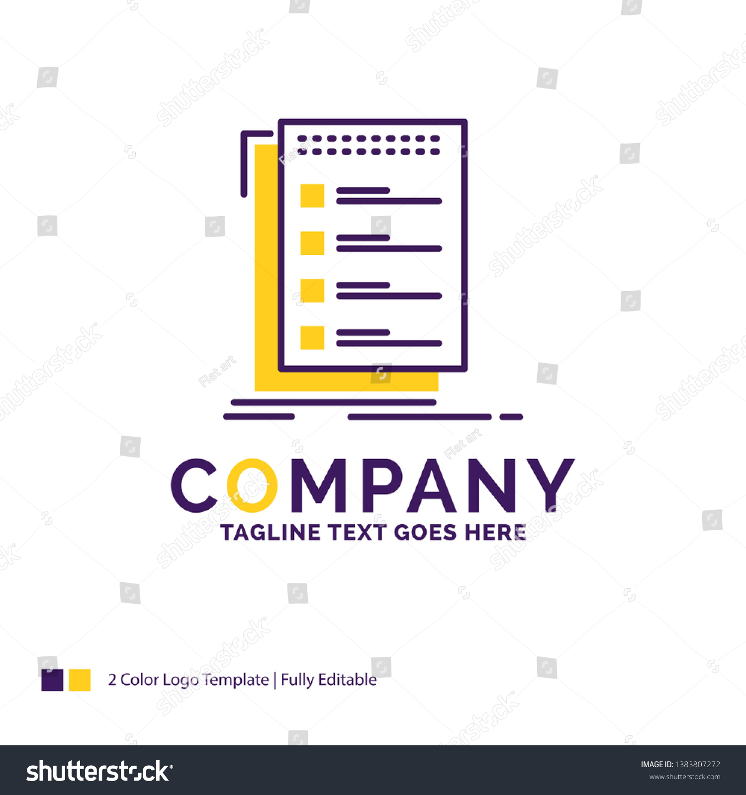 Company Name Logo Design Check Checklist Stock Vector Royalty Free