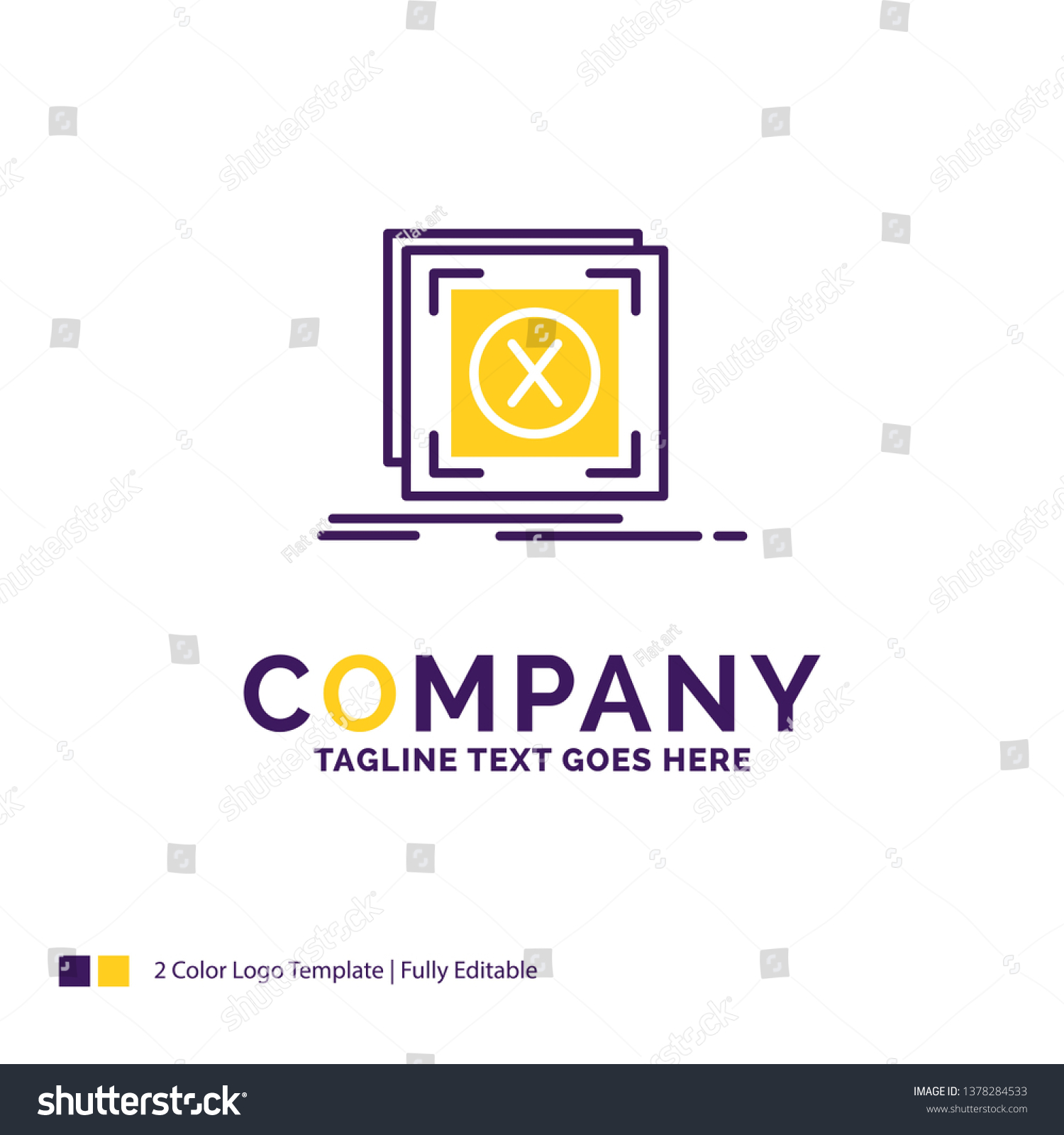 Company Name Logo Design Error Application Stock Vector Royalty Free