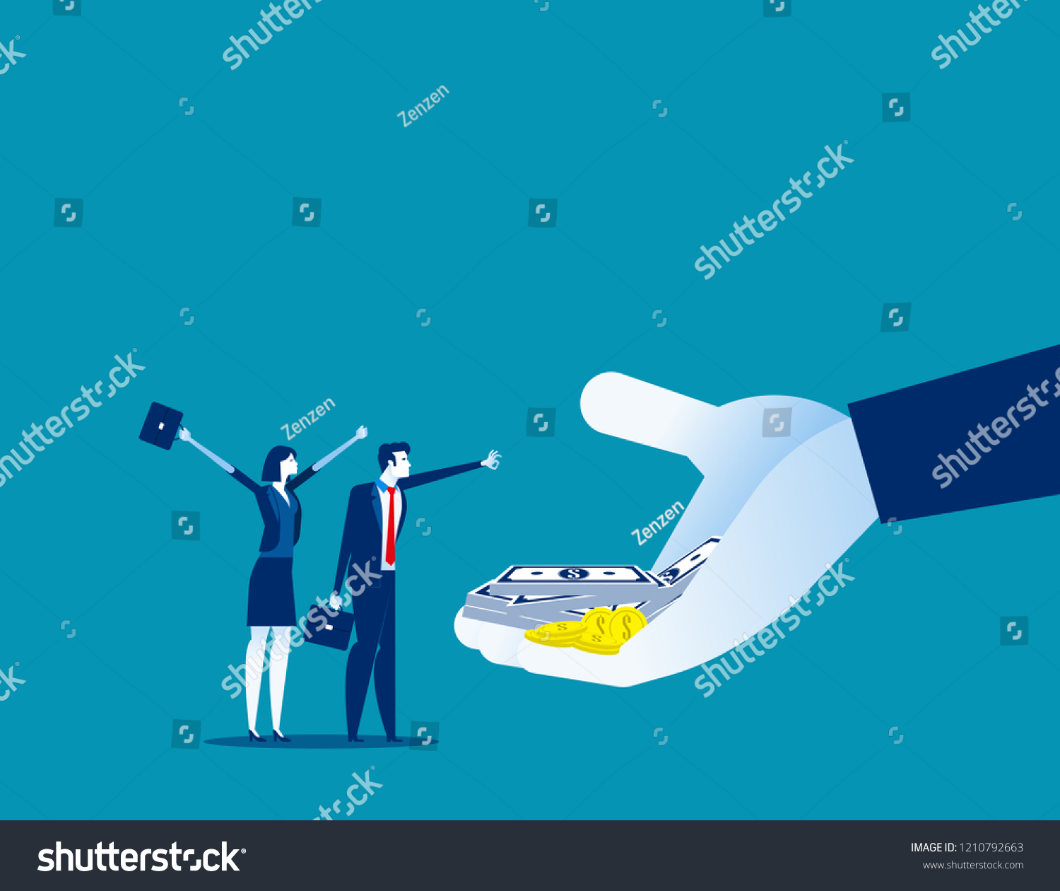 Company Offer Salaries Employees Concept Business Stock Vector (Royalty ...