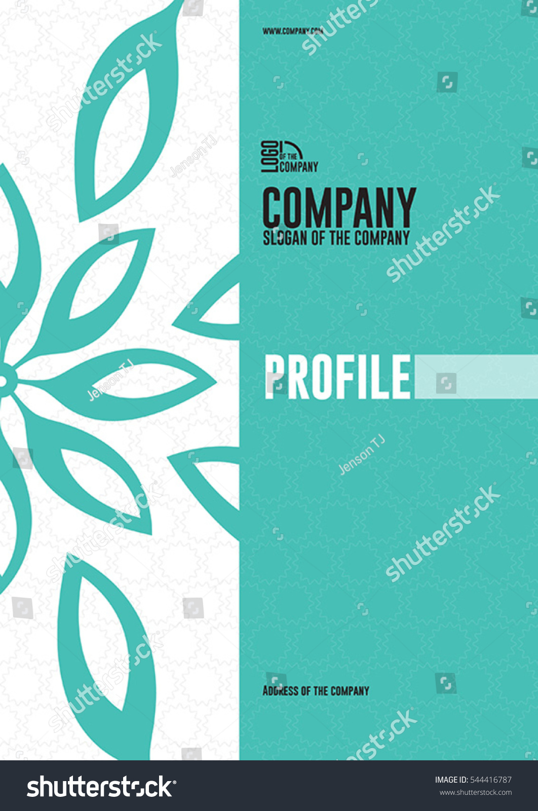 Company Profile Cover Page Stock Vector Royalty Free 544416787