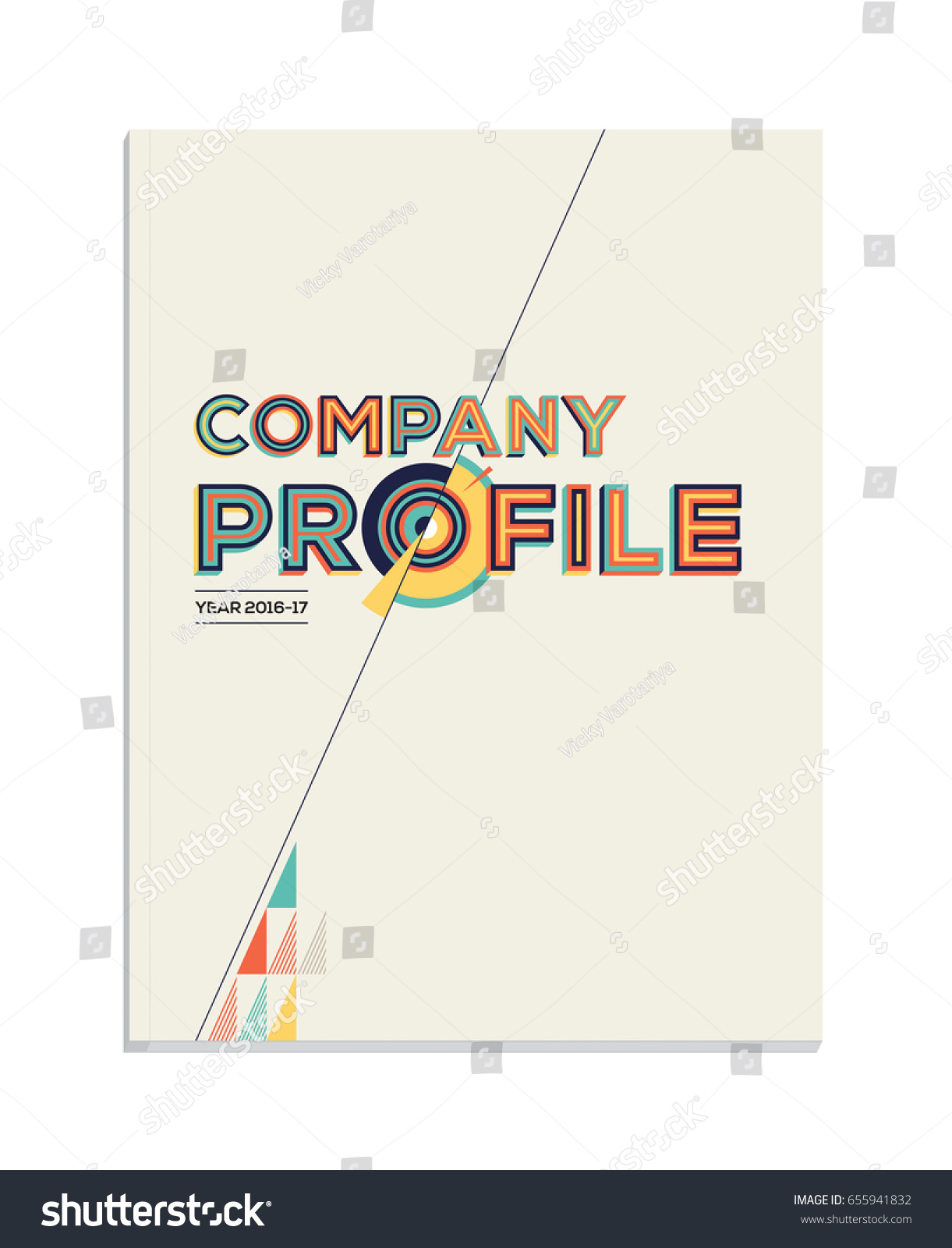 Company Profile Modern Graphics Layout Creative Stock Vector