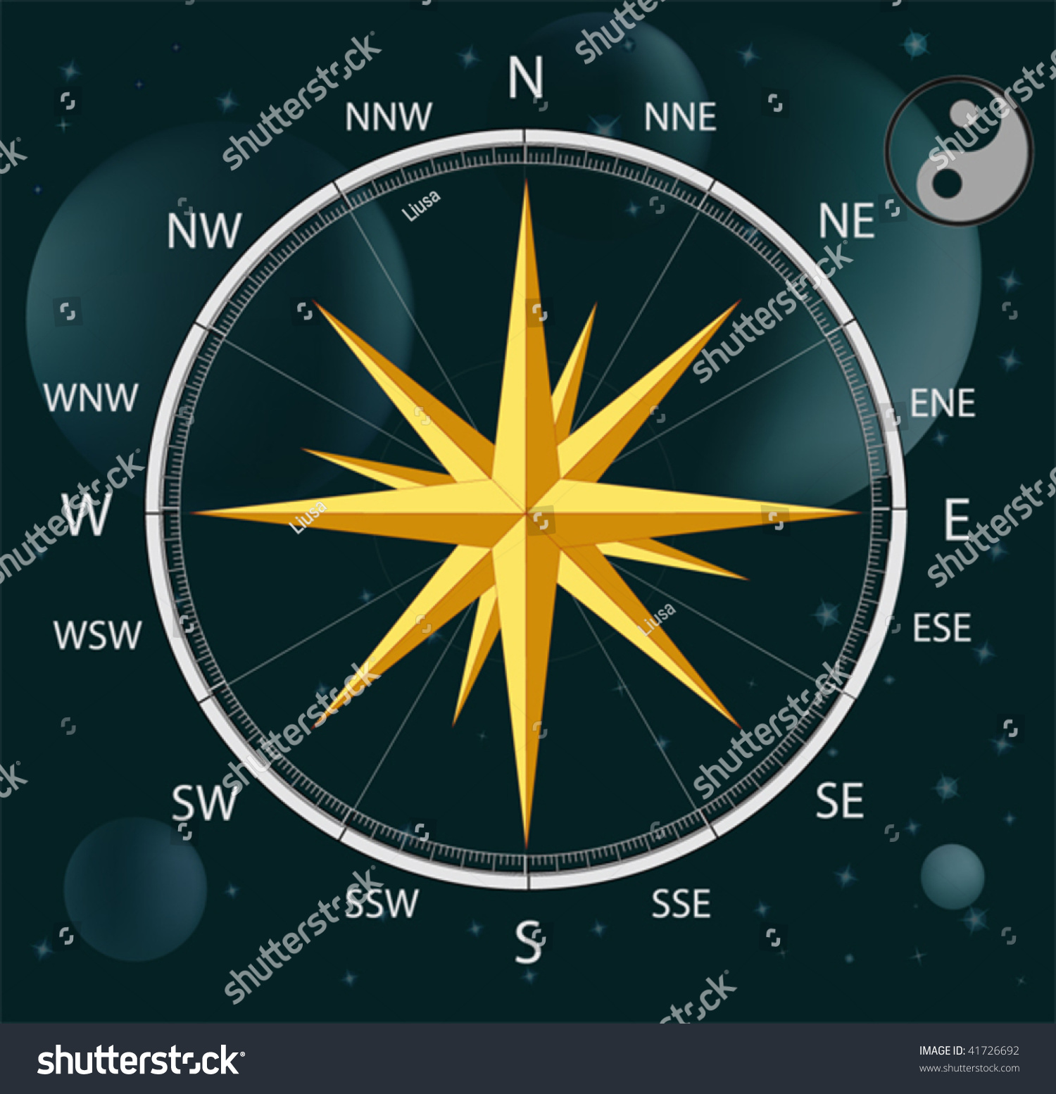 Compass Wind Rose Stock Vector Royalty Free 41726692