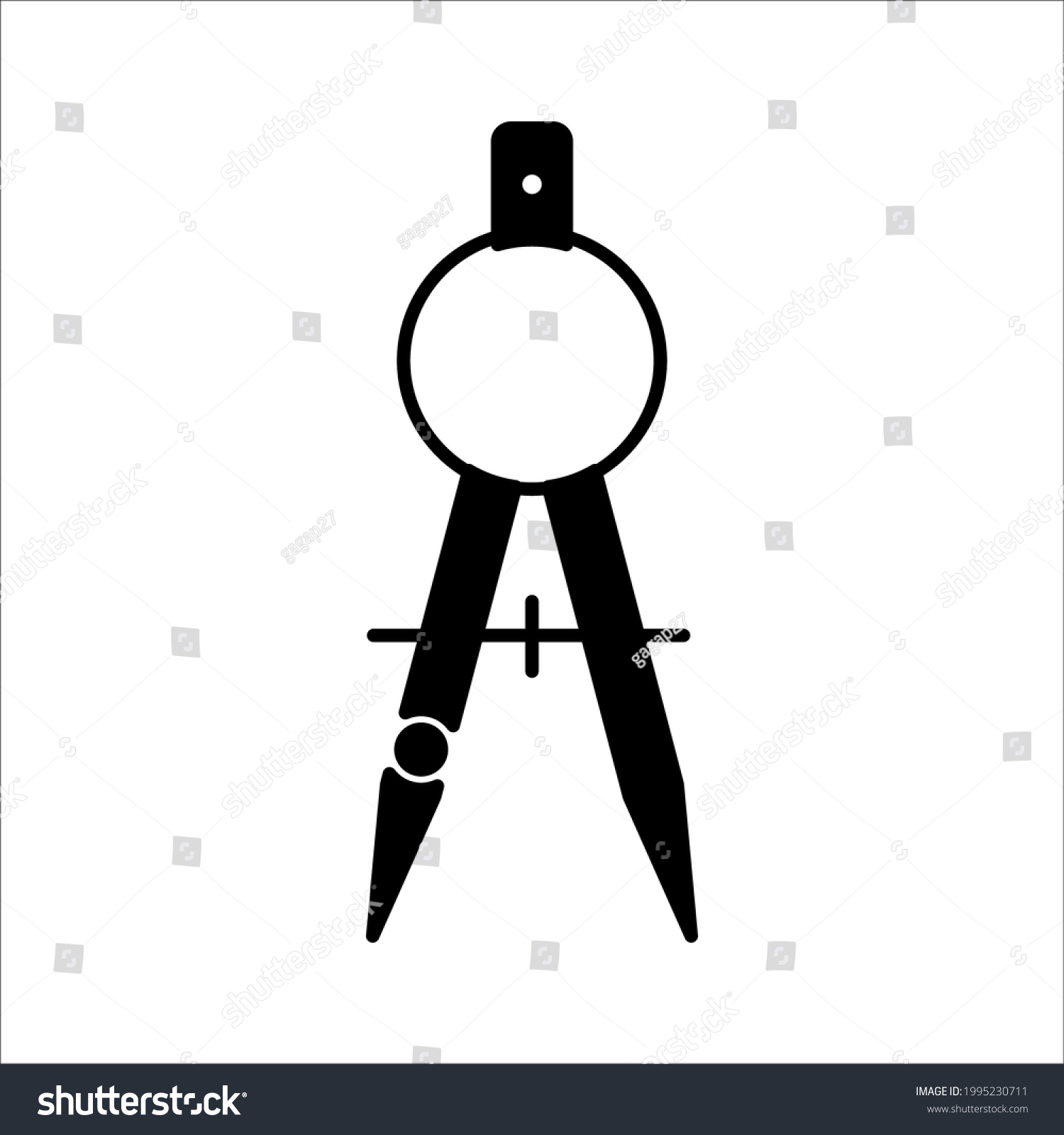 Compass Architect Icons Symbol Vector Elements Stock Vector Royalty Free 1995230711 6492