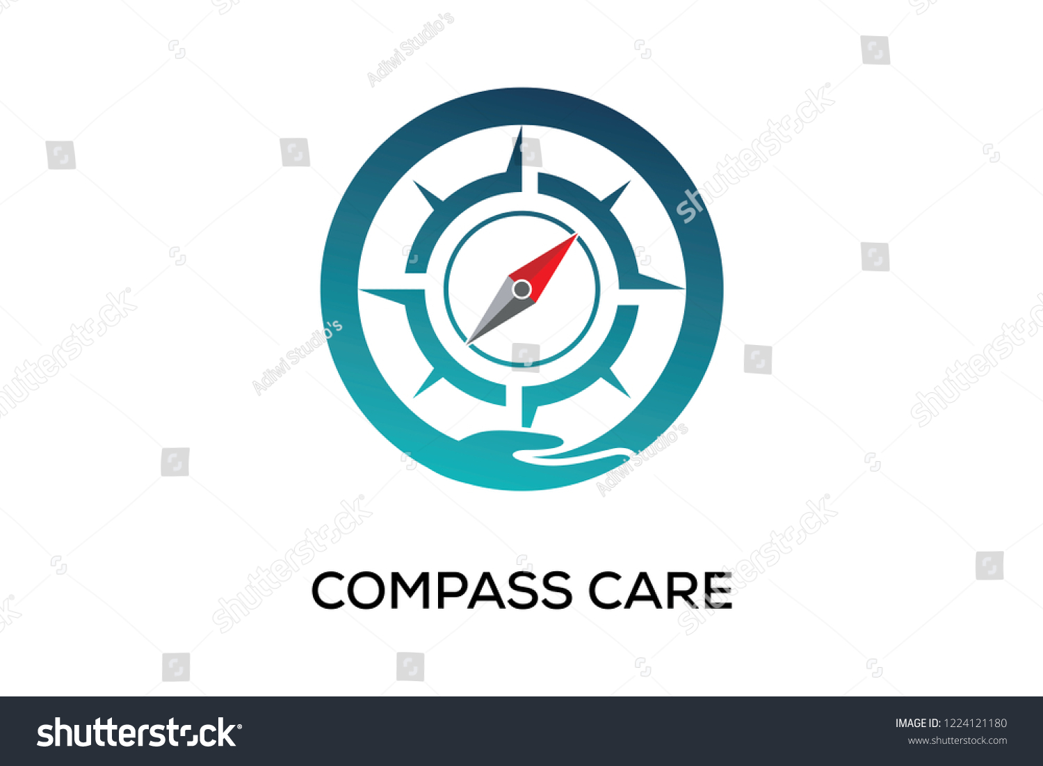 Compass Care Logo Design Stock Vector Royalty Free 1224121180 Shutterstock