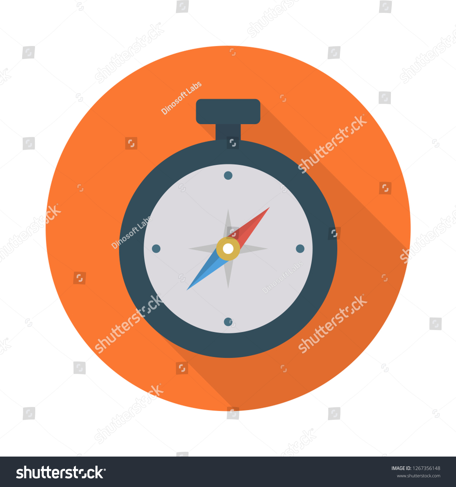 Compass Direction North Stock Vector (Royalty Free) 1267356148