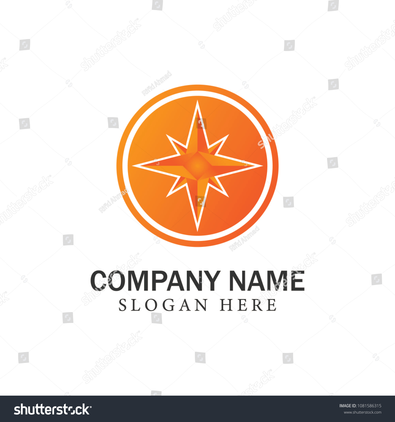 Compass Logo Icons Vector Direction Logotype Stock Vector (Royalty Free ...