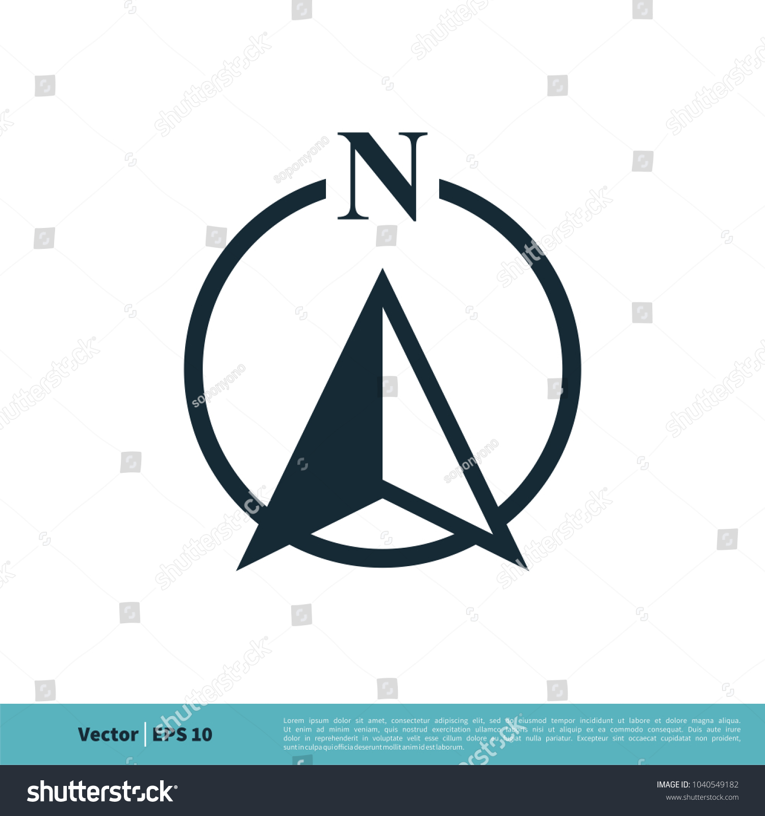 Compass North Point Icon Vector Logo Stock Vector Royalty Free