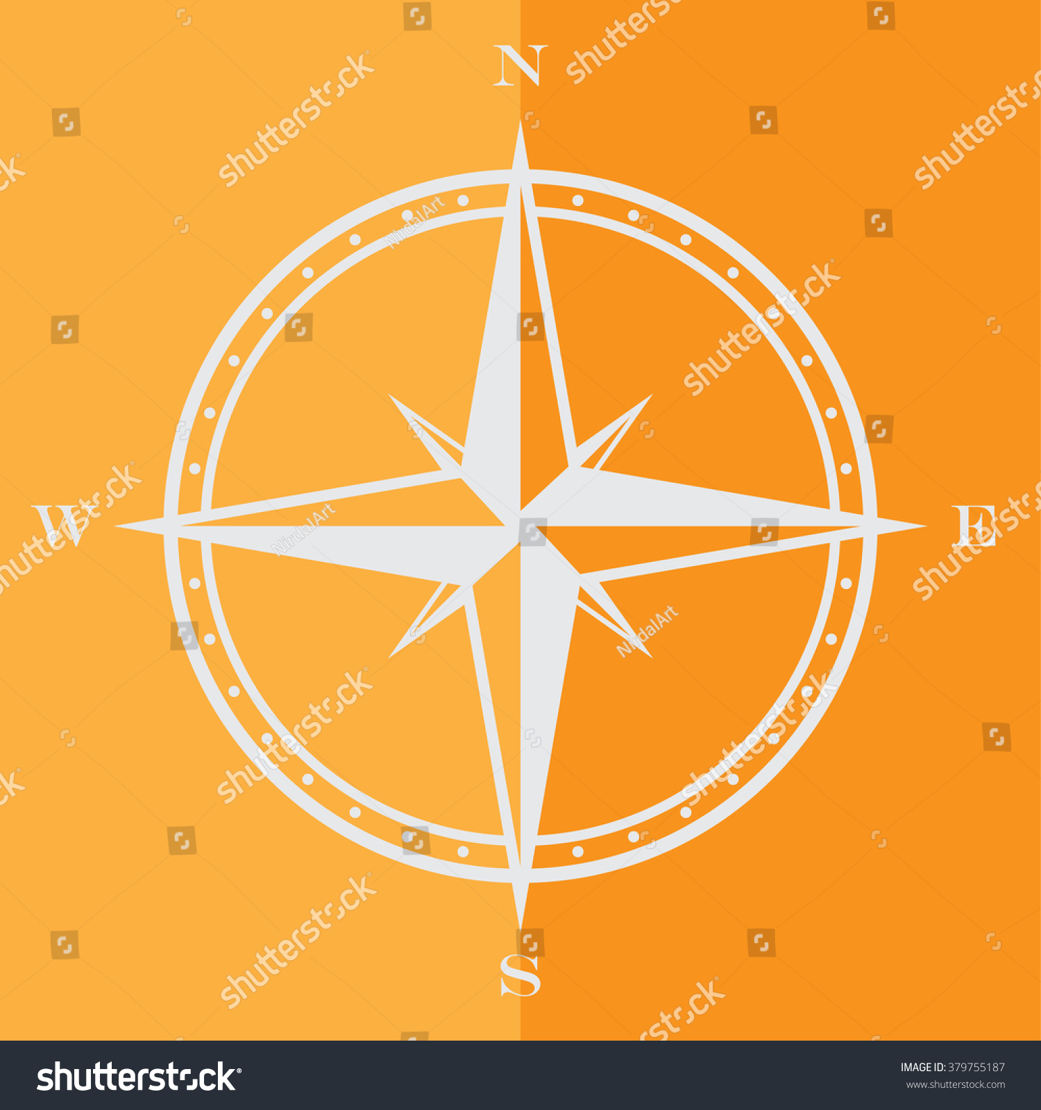 Compass Rose Symbol Stock Vector Royalty Free 379755187 Shutterstock 7563