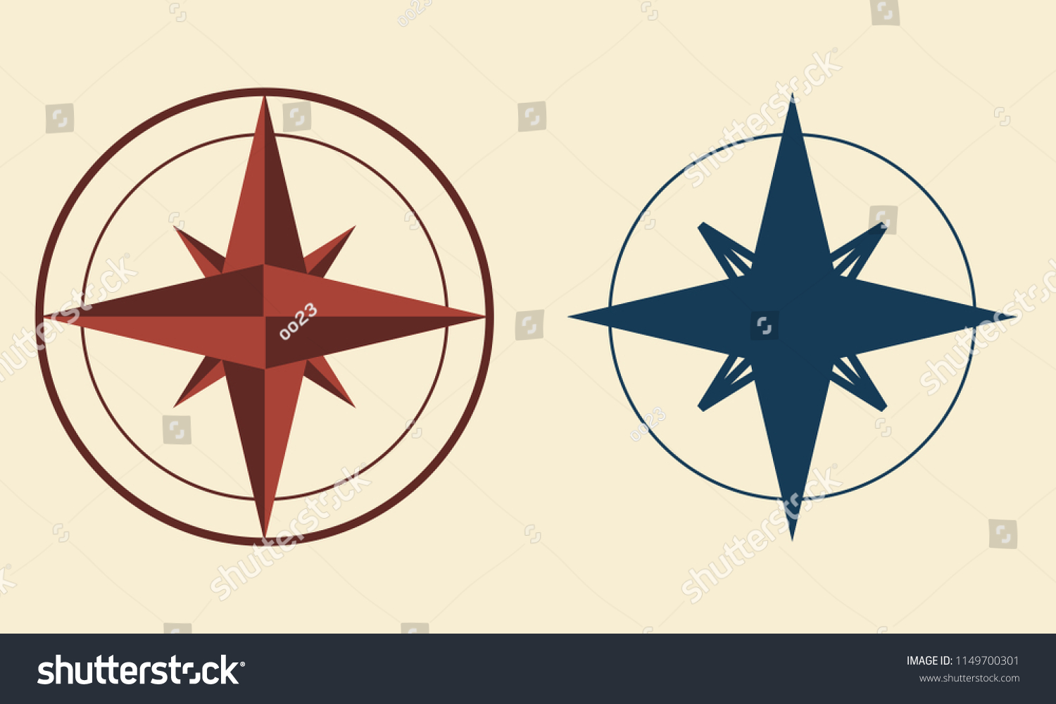 Compass Signs Vector Illustration Stock Vector (Royalty Free) 1149700301