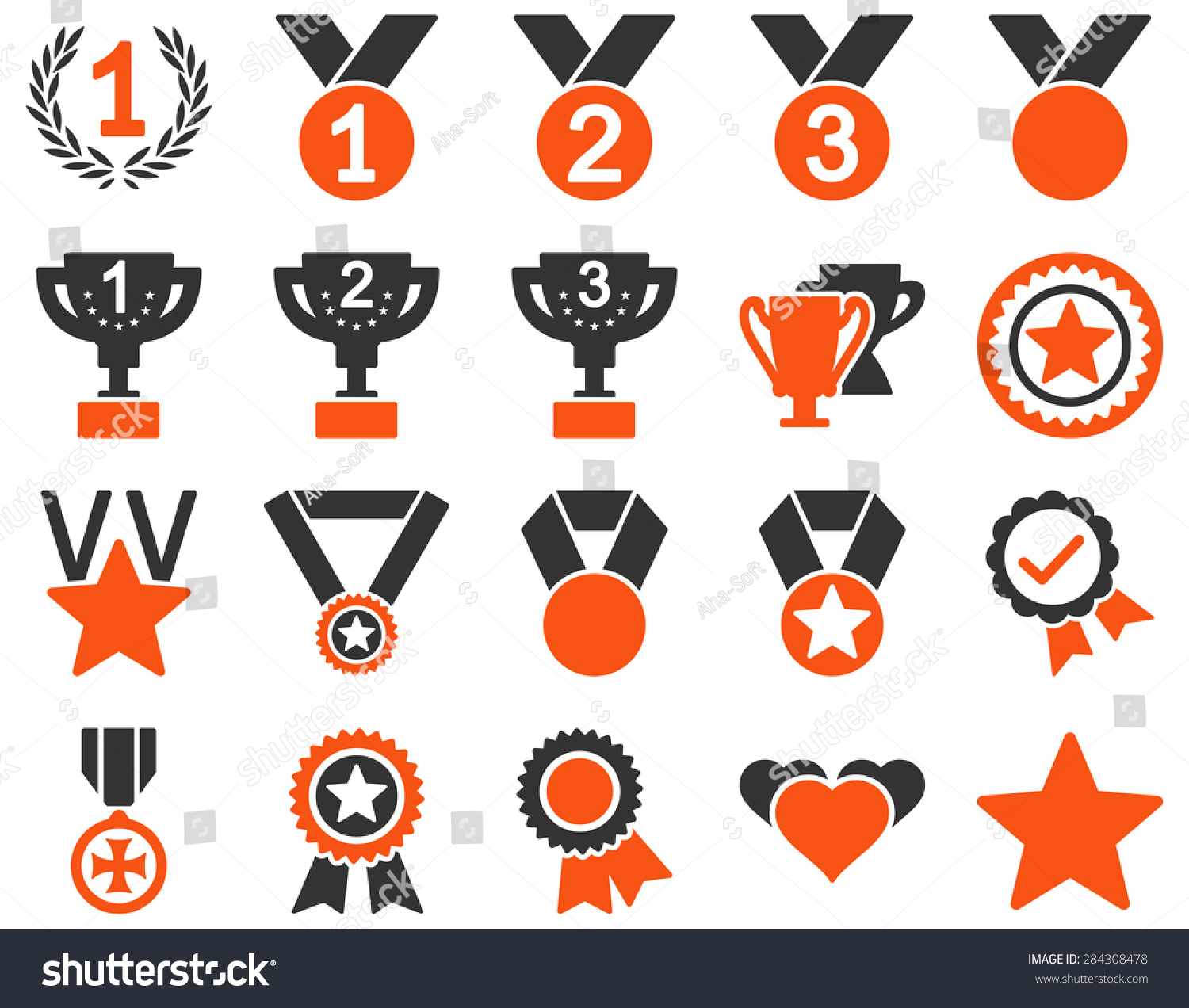 Competition Success Bicolor Icons This Icon Stock Vector (Royalty Free ...