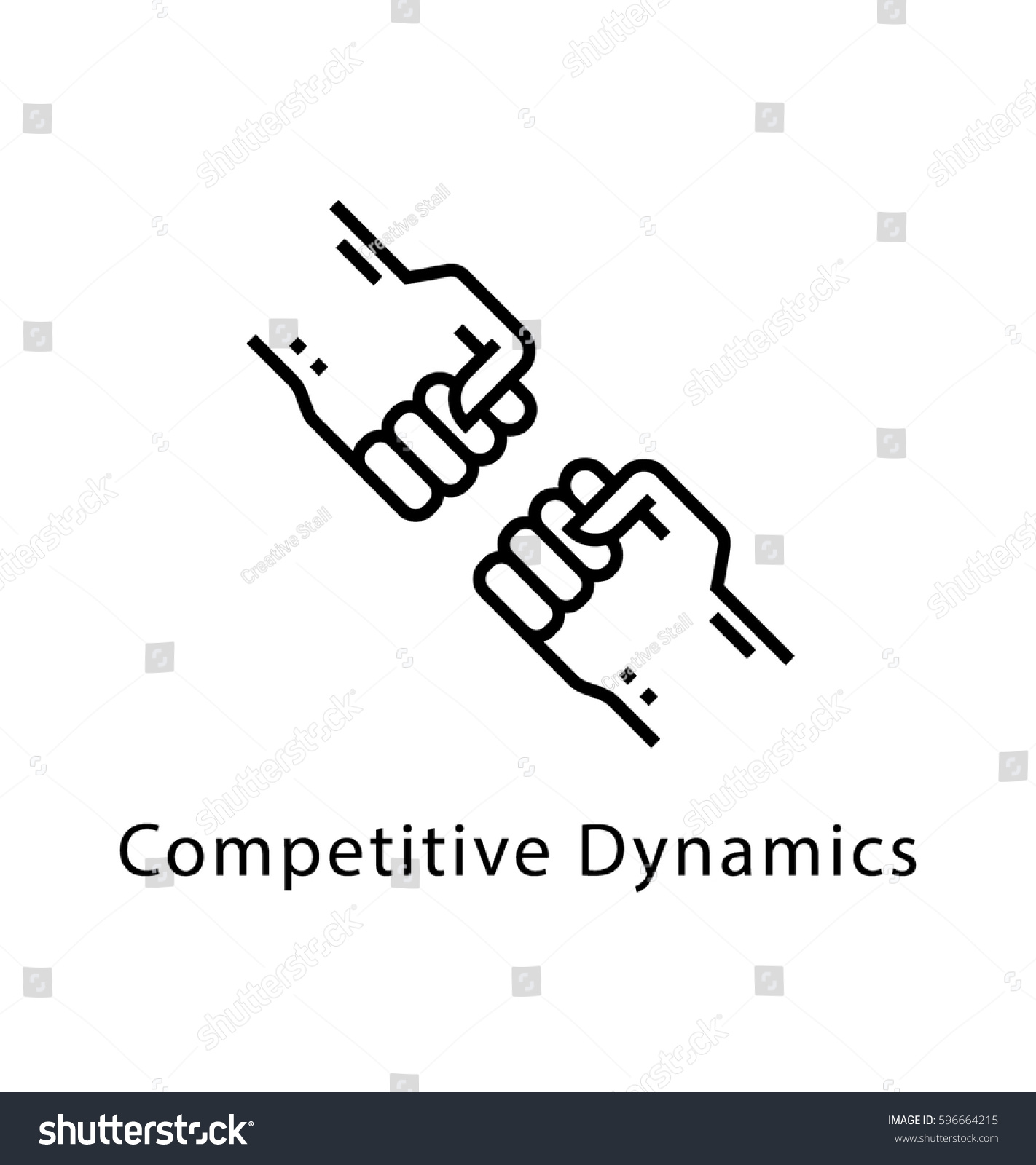 competitive dynamics vector line icon stock vector royalty free competitive dynamics